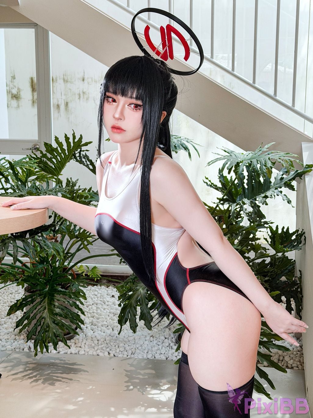 Cosplayer Half son Blue Archive Rion Moon uniform competitive swimming PixiBB.COM 054