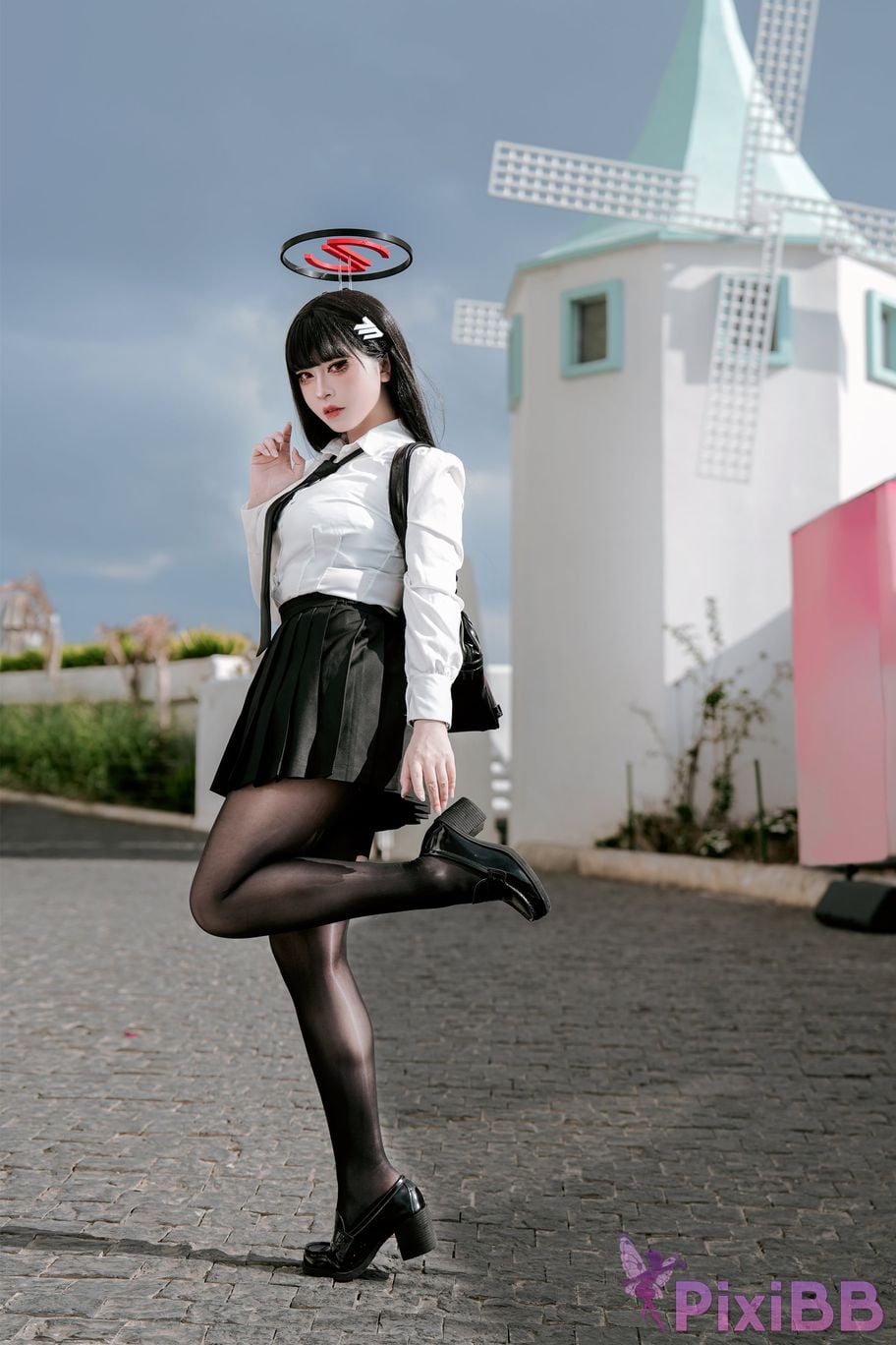 Cosplayer Half son Blue Archive Rion Moon uniform competitive swimming PixiBB.COM 062
