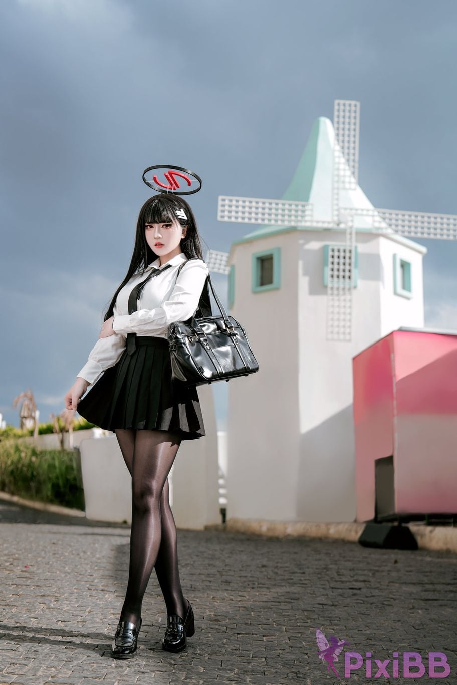 Cosplayer Half son Blue Archive Rion Moon uniform competitive swimming PixiBB.COM 063