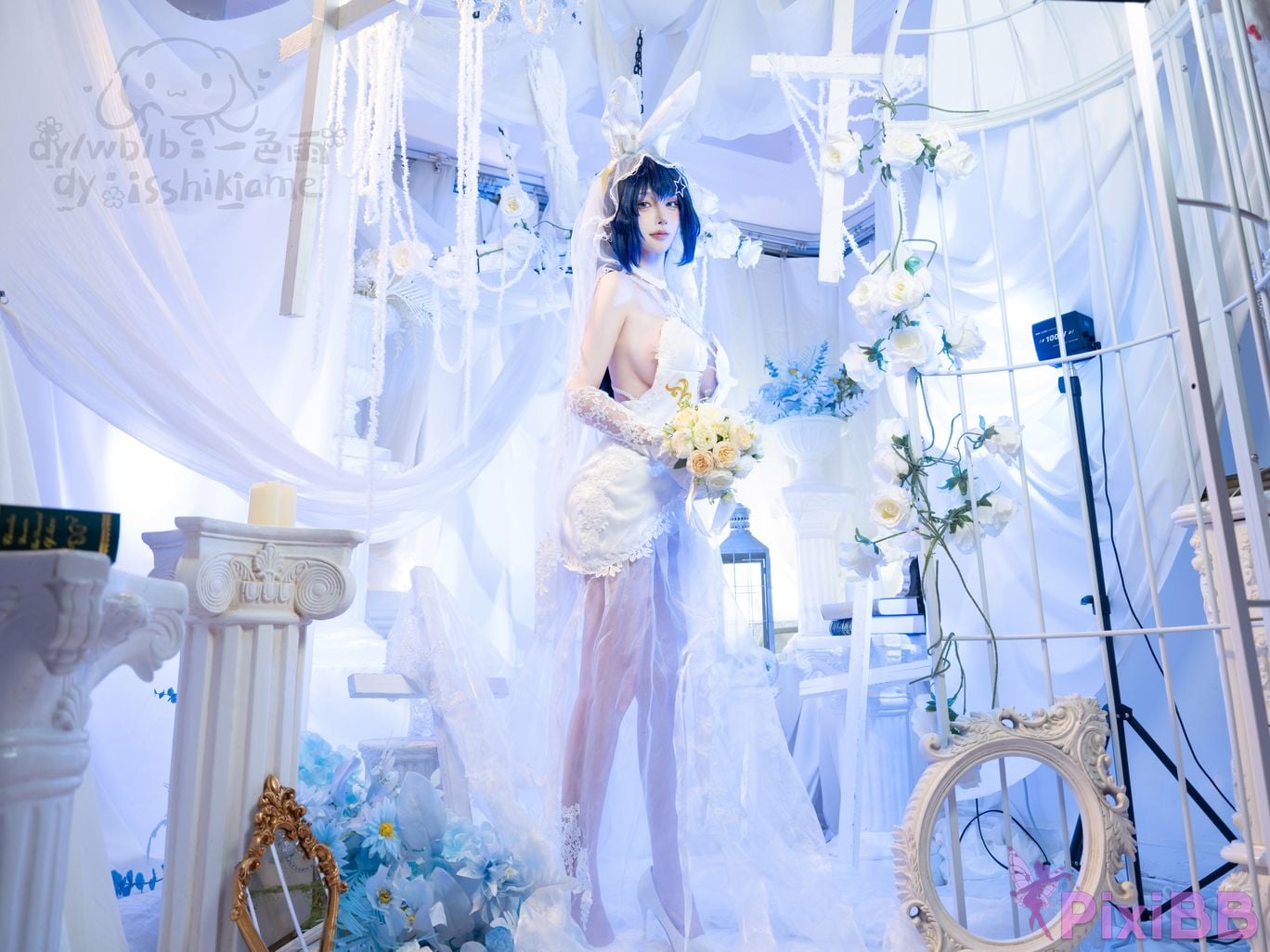 Cosplayer One color rain new jersey White Snow Ceremony PixiBB.COM 003