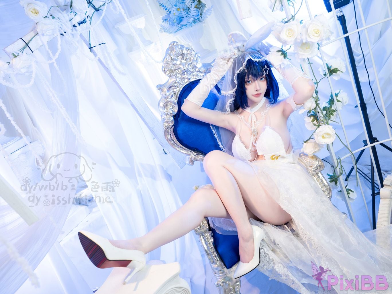 Cosplayer One color rain new jersey White Snow Ceremony PixiBB.COM 007