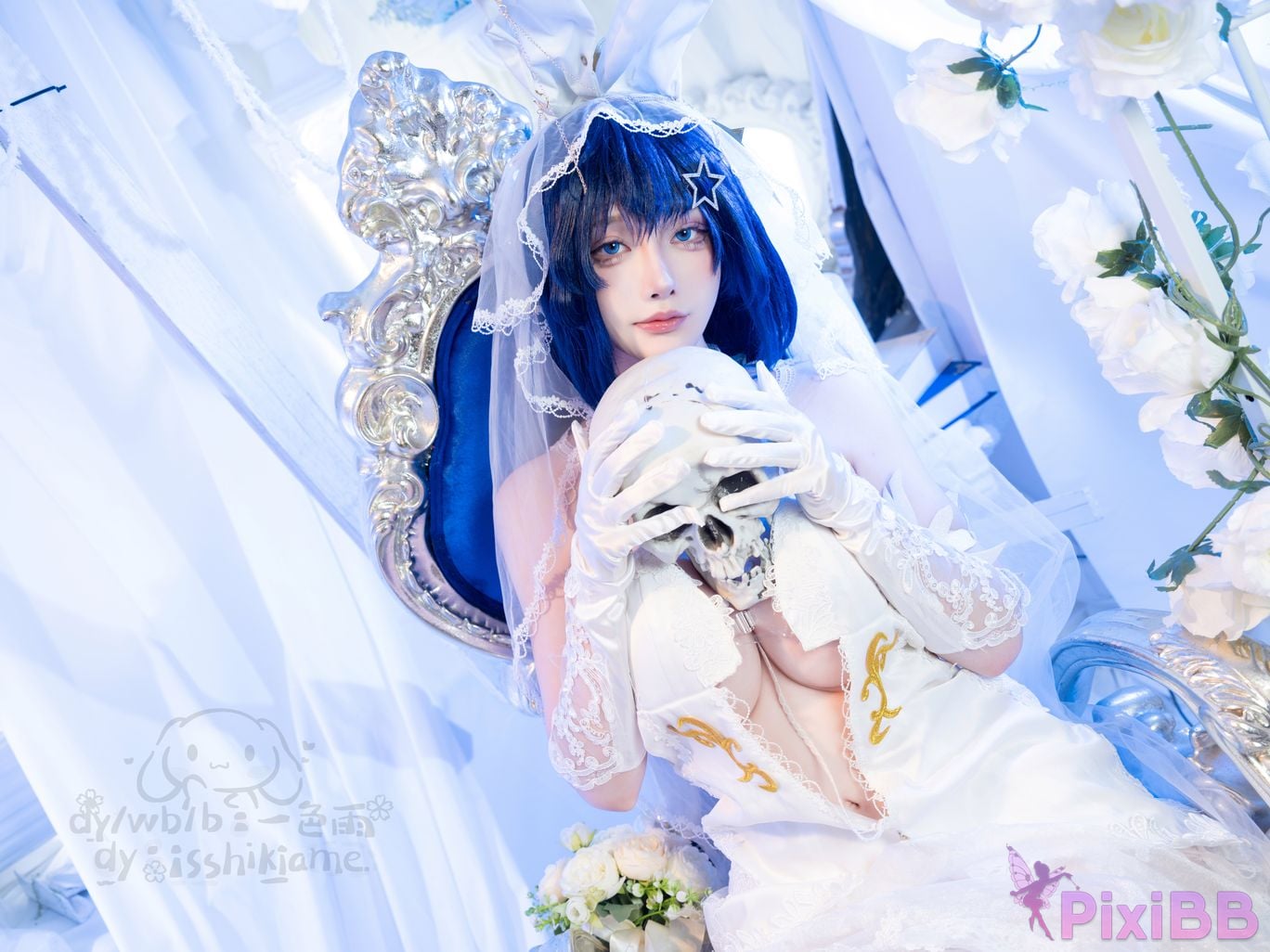 Cosplayer One color rain new jersey White Snow Ceremony PixiBB.COM 010