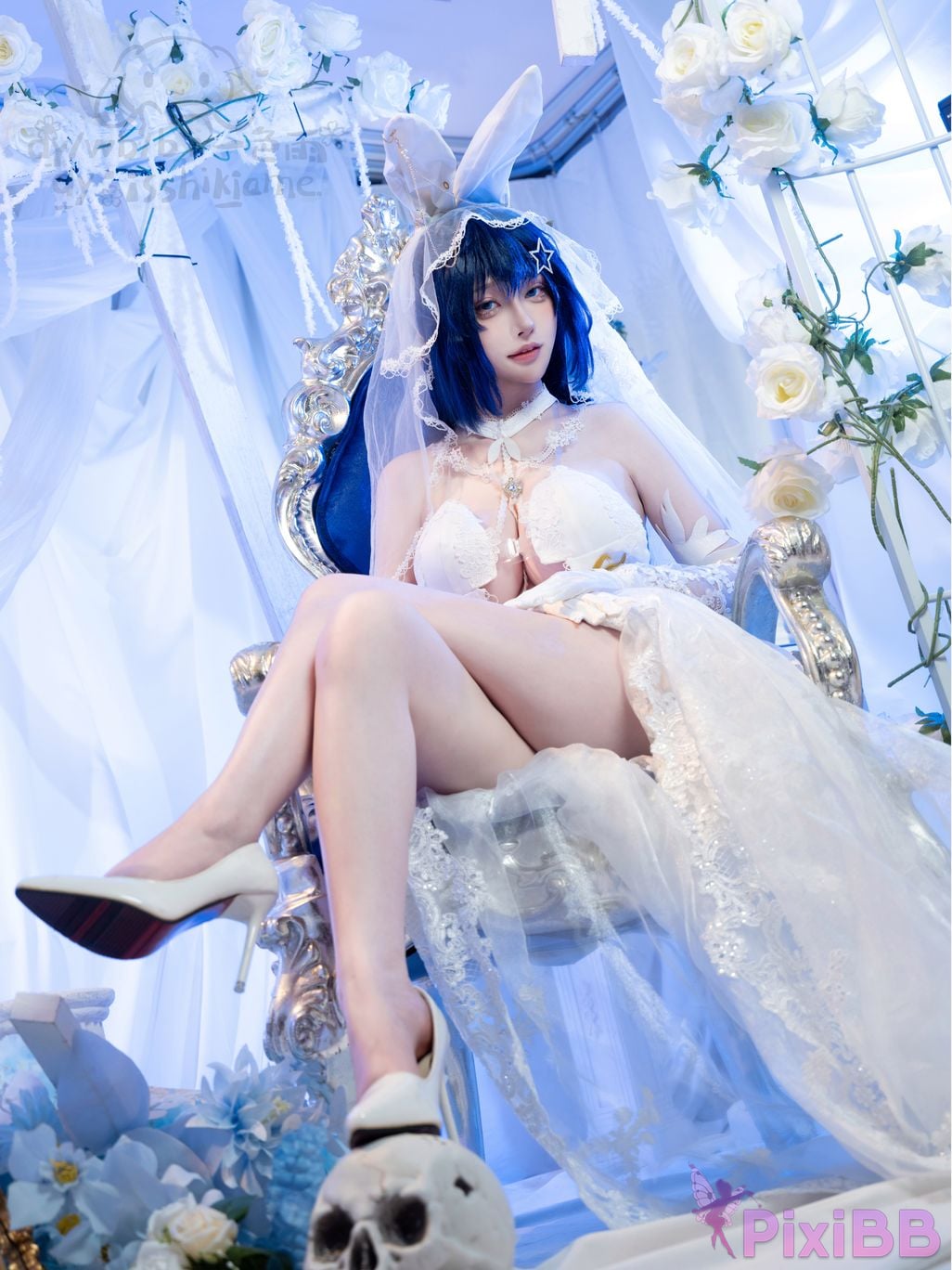 Cosplayer One color rain new jersey White Snow Ceremony PixiBB.COM 013