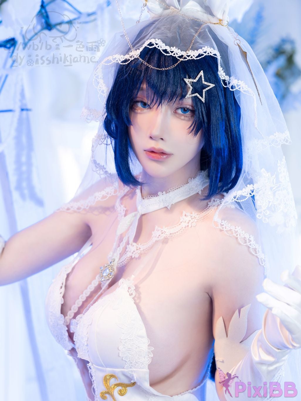 Cosplayer One color rain new jersey White Snow Ceremony PixiBB.COM 014