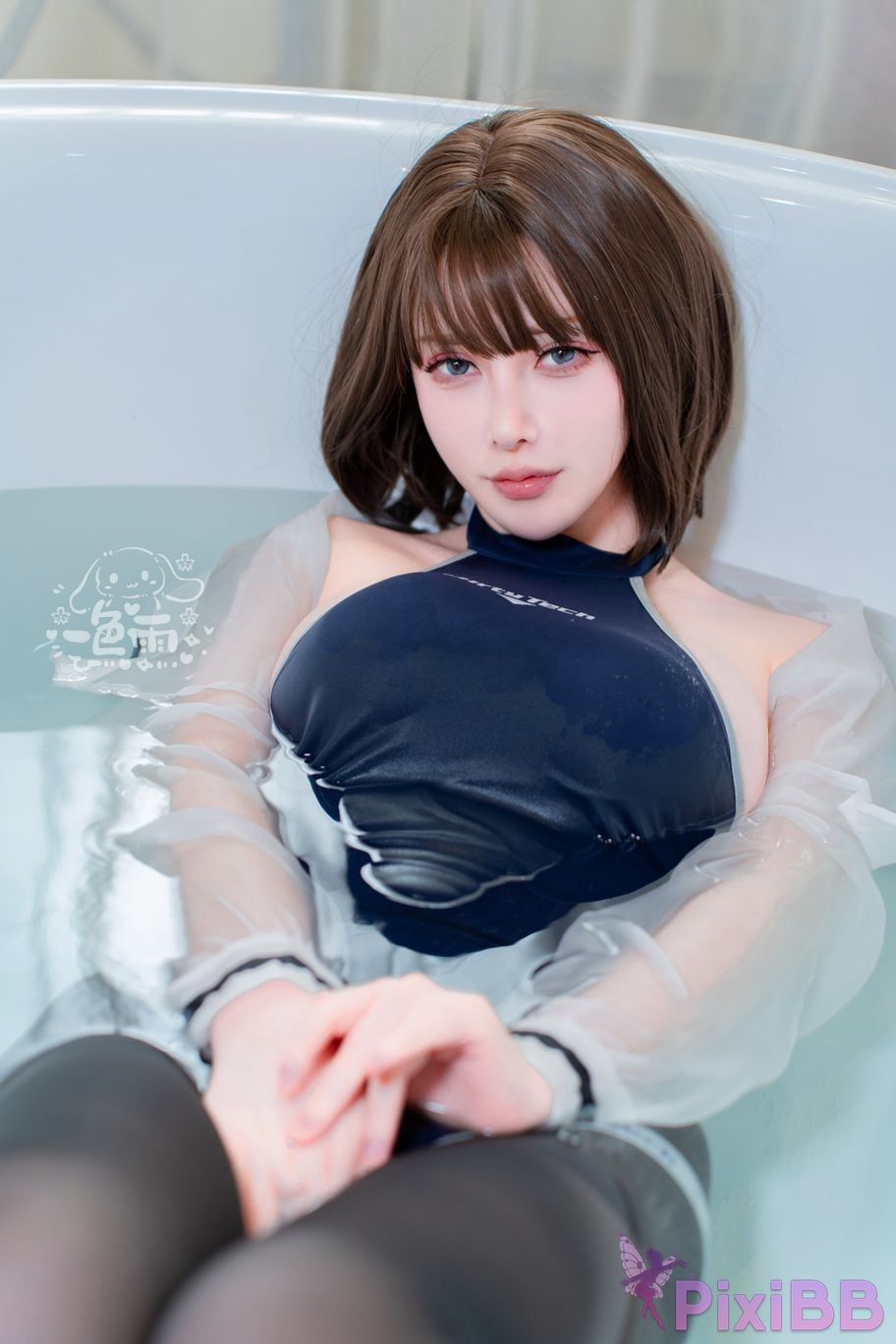 Cosplayer One color rain dead water material PixiBB.COM 010