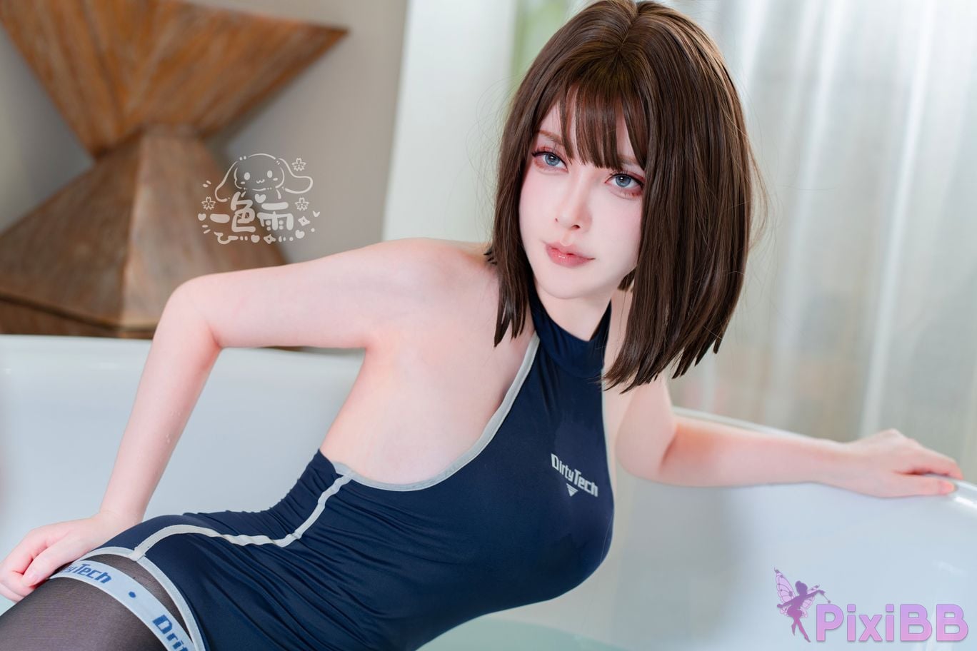 Cosplayer One color rain dead water material PixiBB.COM 016