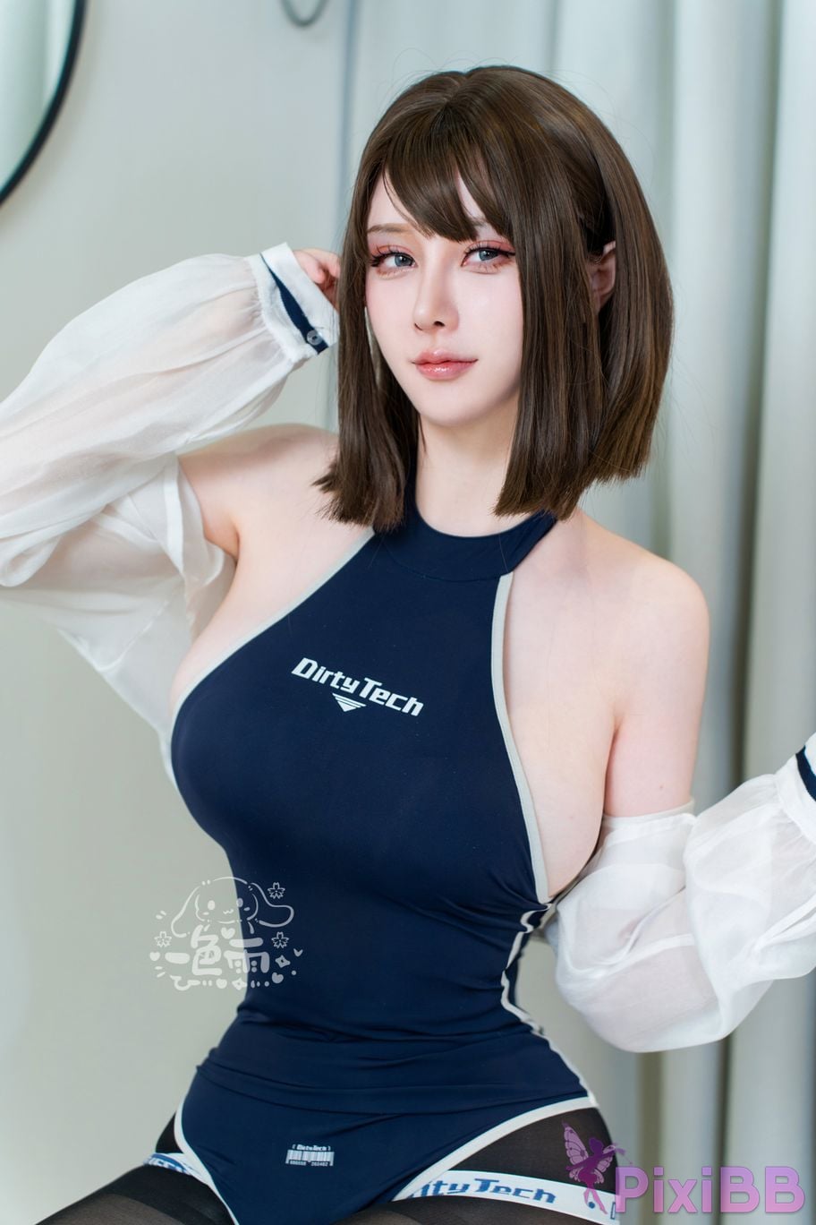 Cosplayer One color rain dead water material PixiBB.COM 023