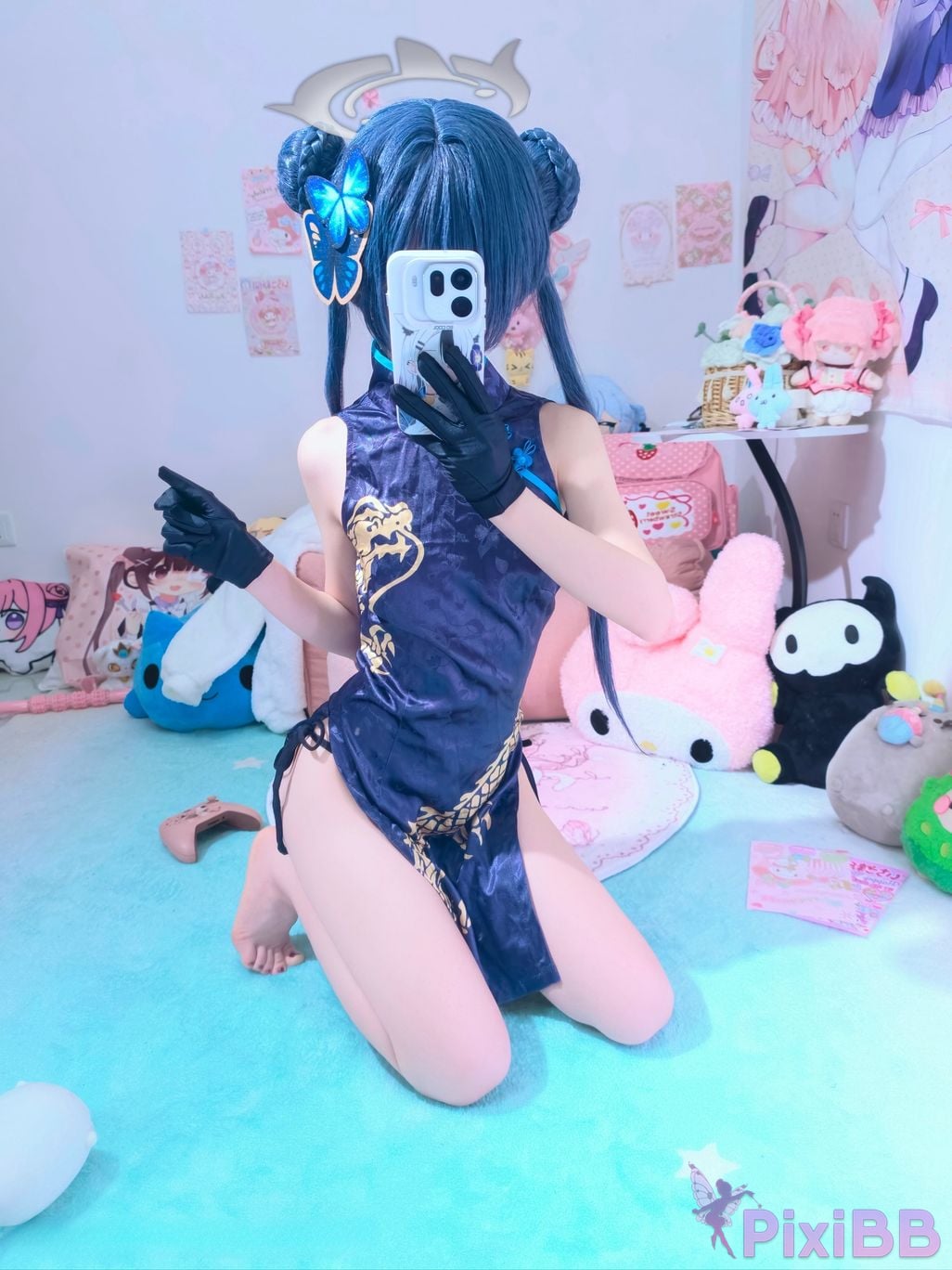 Cosplayer Somezo ran3 Blue Archive Concubine Longhua red panda PixiBB.COM 037
