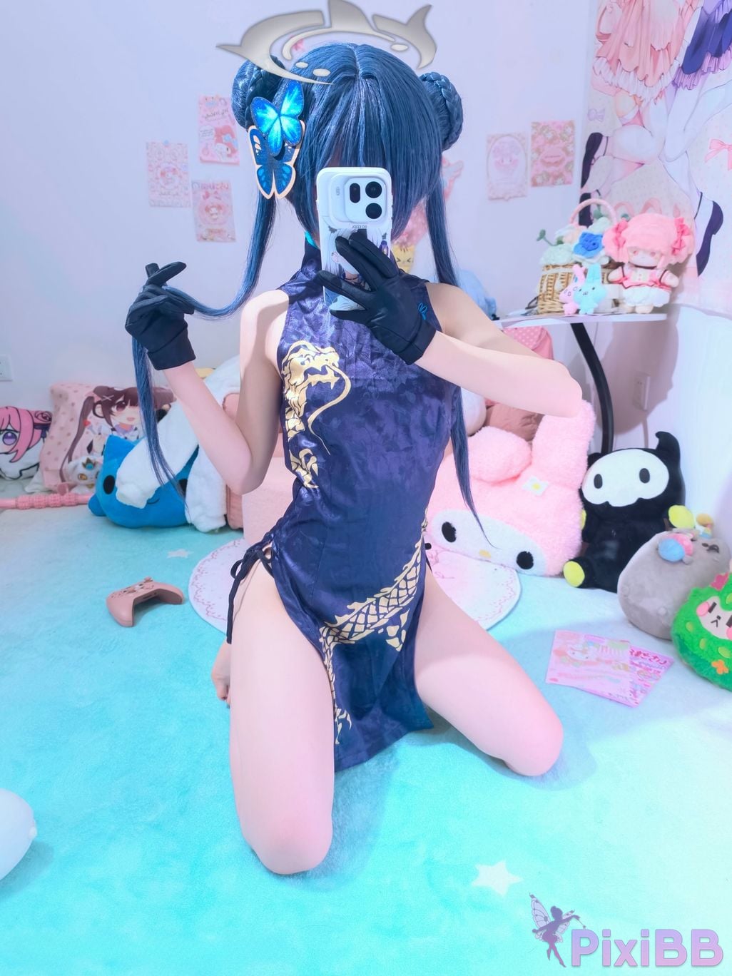Cosplayer Somezo ran3 Blue Archive Concubine Longhua red panda PixiBB.COM 039