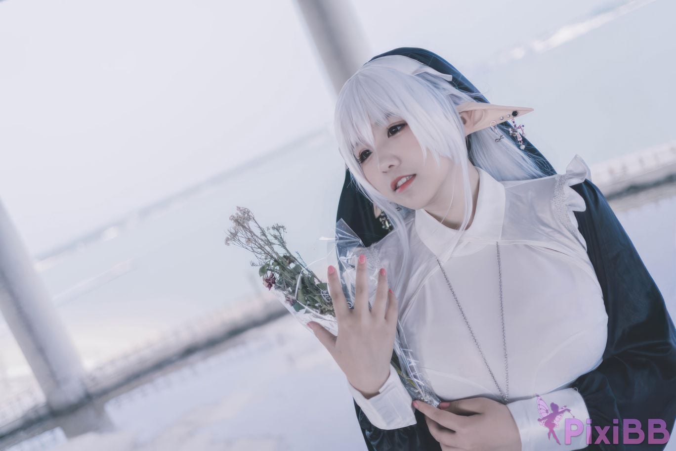 Cosplayer Ah Ban is very happy today elf nun PixiBB.COM 009