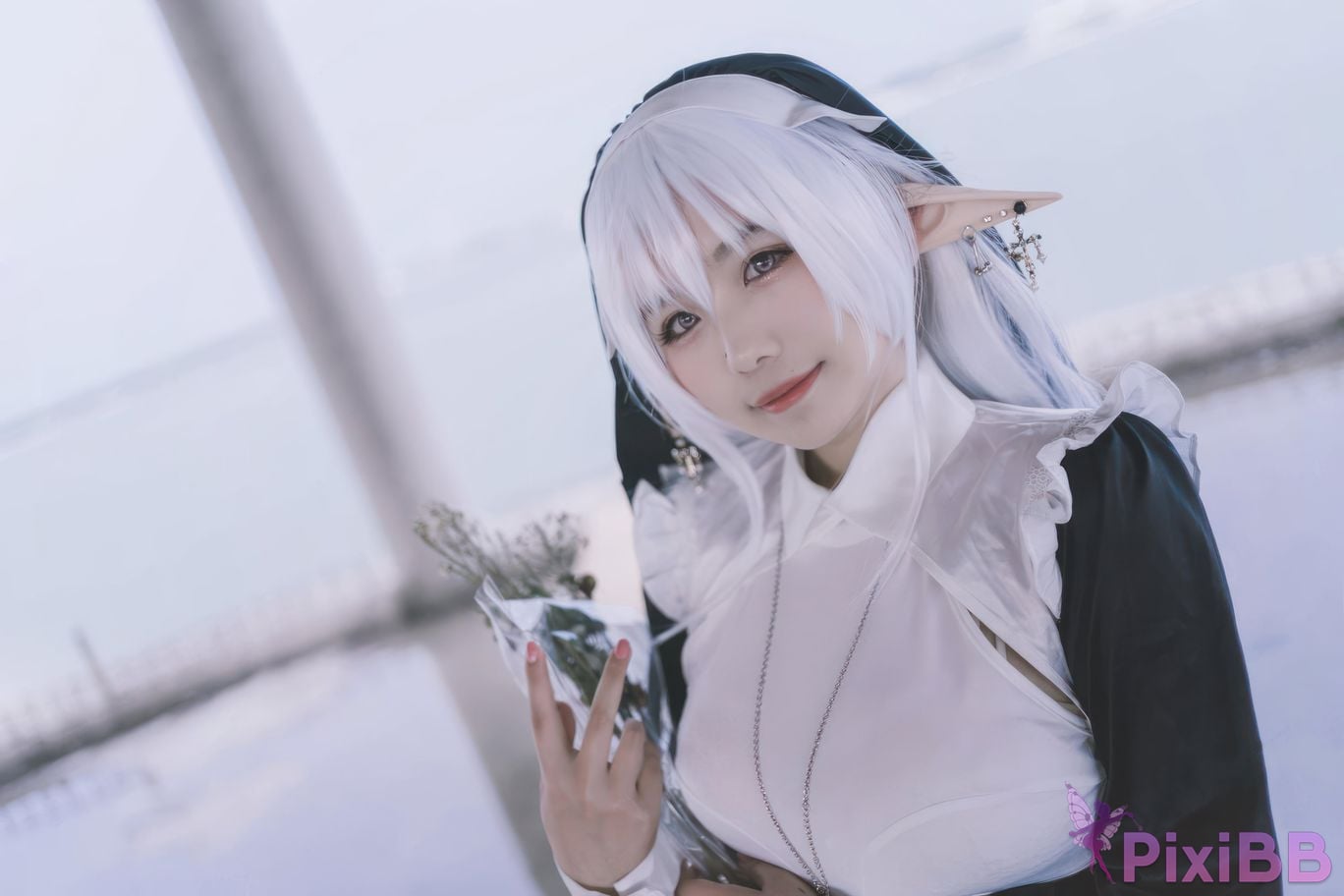 Cosplayer Ah Ban is very happy today elf nun PixiBB.COM 010