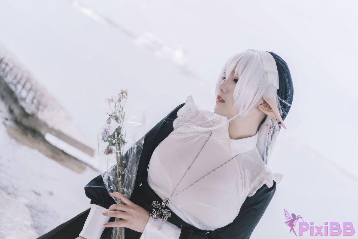 Cosplayer Ah Ban is very happy today elf nun PixiBB.COM 012