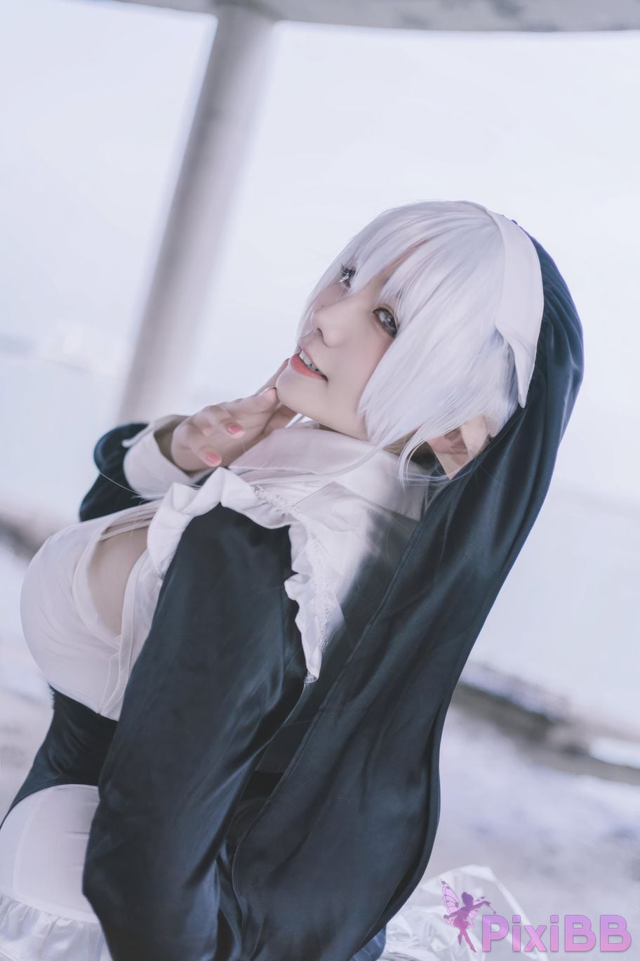 Cosplayer Ah Ban is very happy today elf nun PixiBB.COM 015