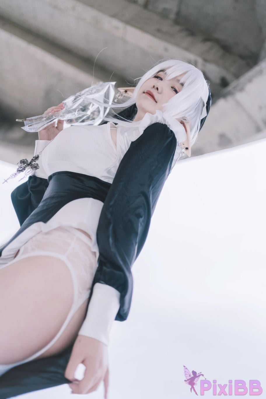 Cosplayer Ah Ban is very happy today elf nun PixiBB.COM 022
