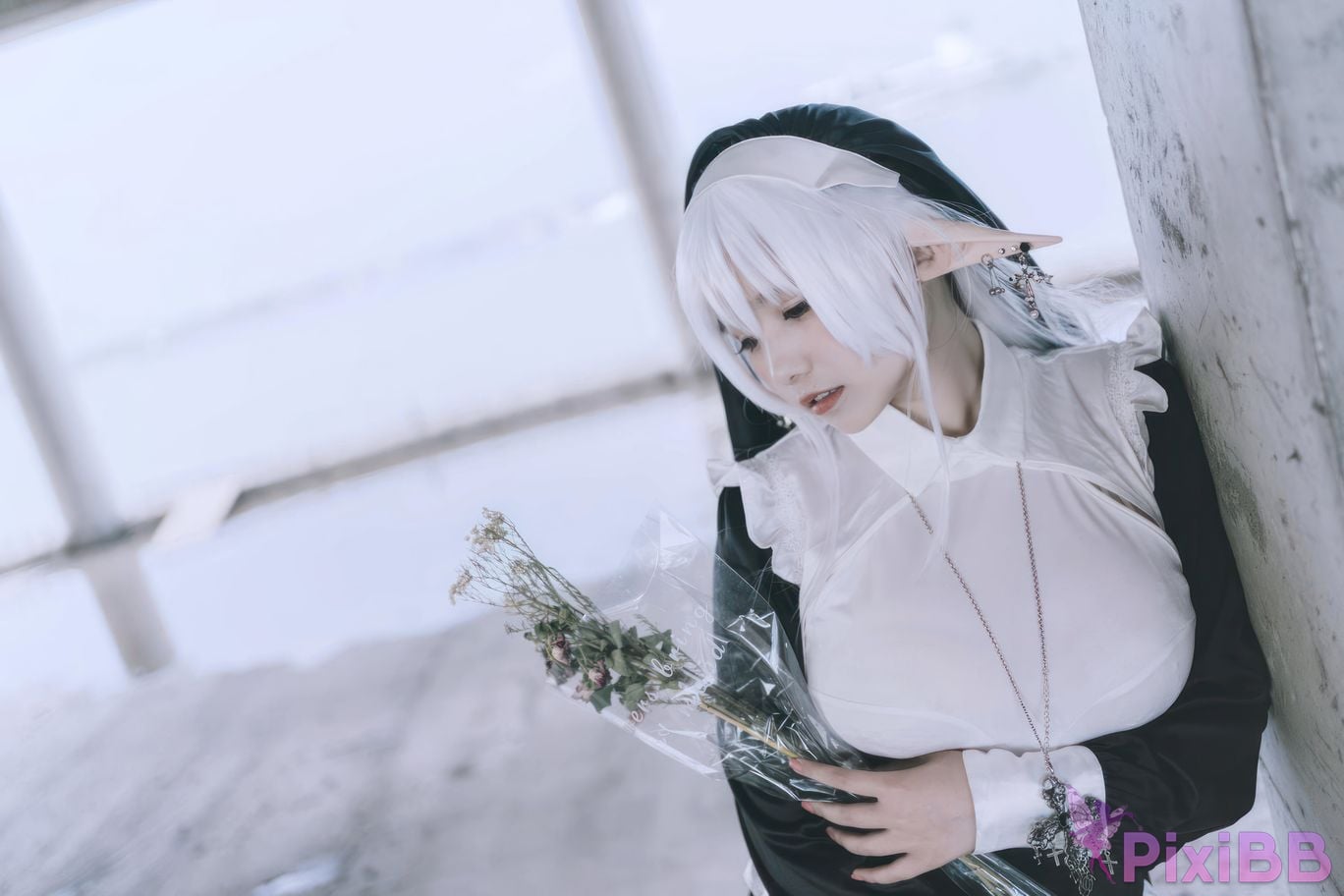 Cosplayer Ah Ban is very happy today elf nun PixiBB.COM 023