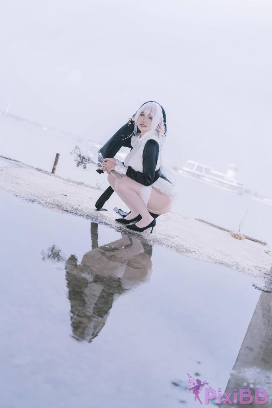 Cosplayer Ah Ban is very happy today elf nun PixiBB.COM 028