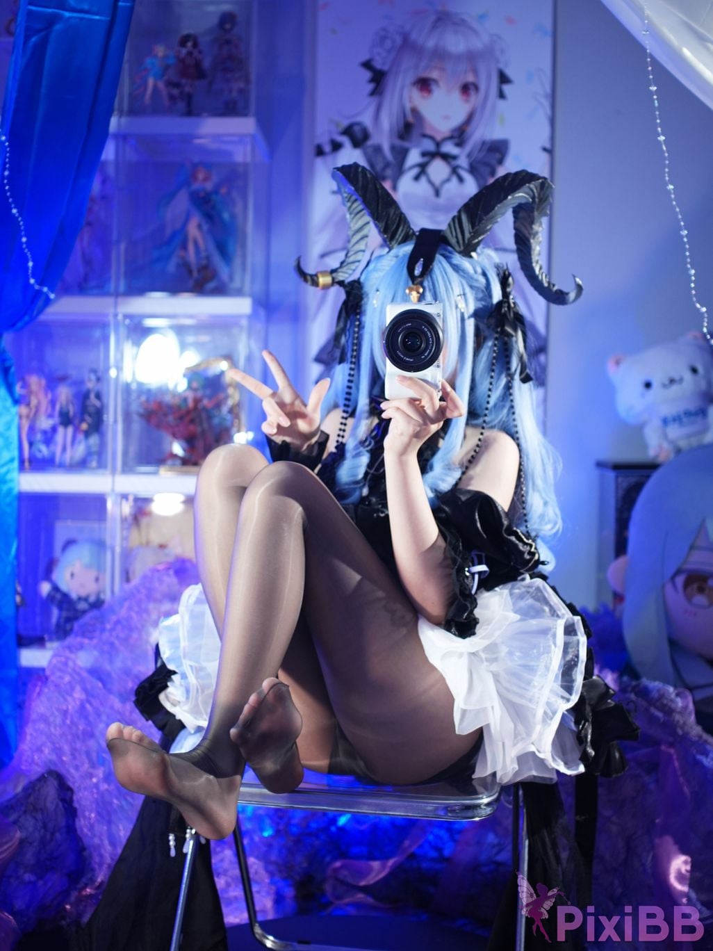 Cosplayer white oak Shirly Arknights Shoko Toyokawa master of melody PixiBB.COM 039
