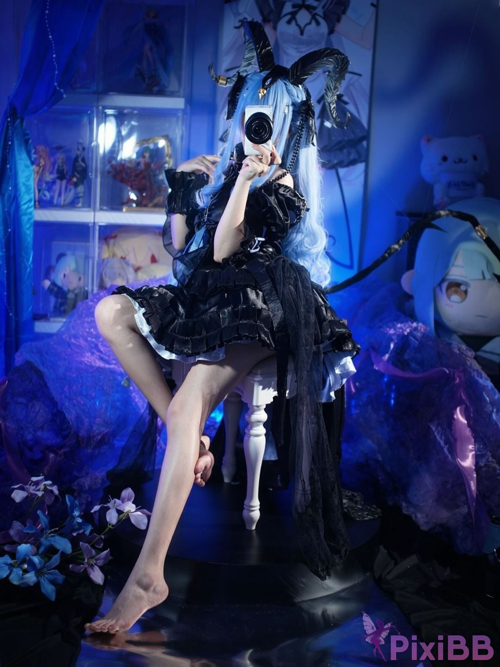 Cosplayer white oak Shirly Arknights Shoko Toyokawa master of melody PixiBB.COM 053