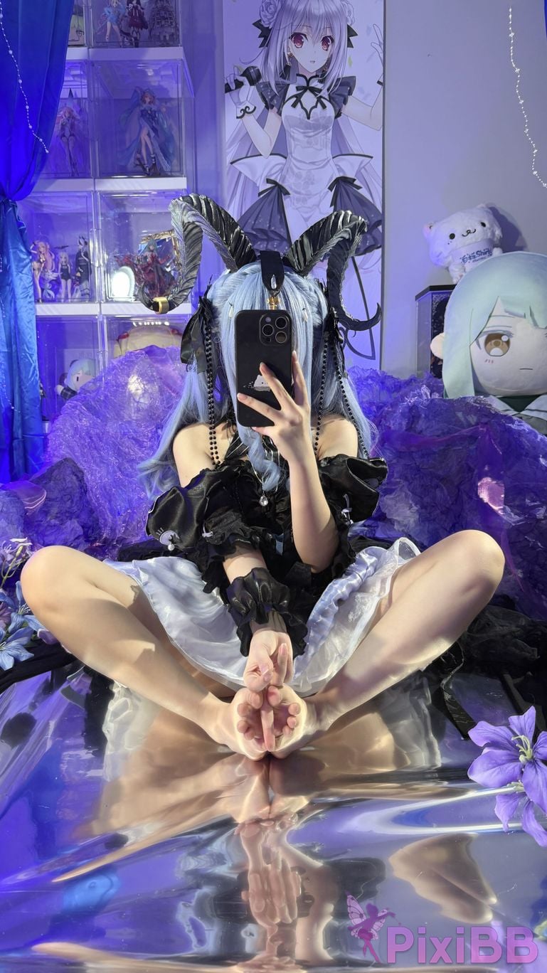 Cosplayer white oak Shirly Arknights Shoko Toyokawa master of melody PixiBB.COM 141