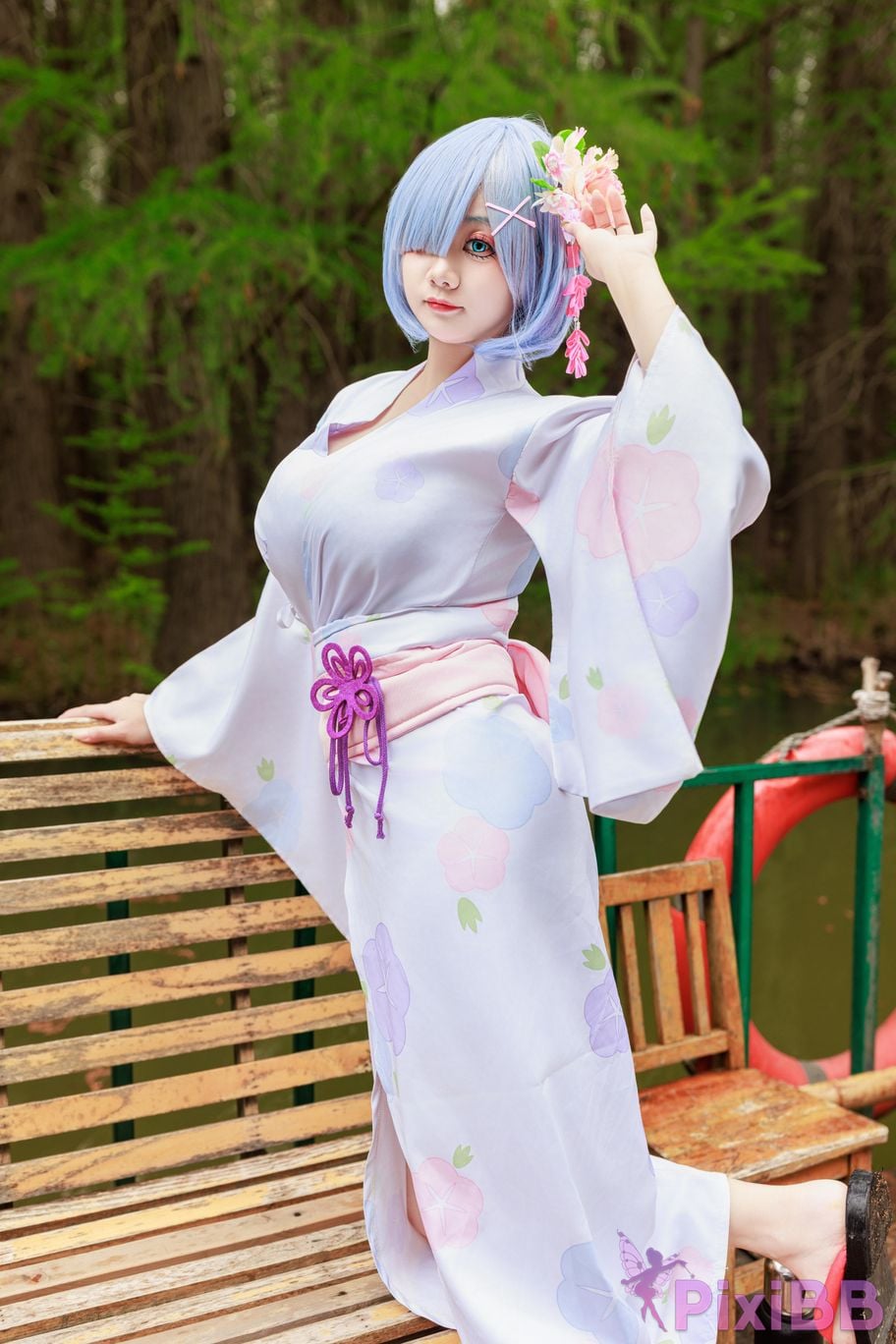 Cosplayer A Xuexue Rem Kimono PixiBB.COM 003