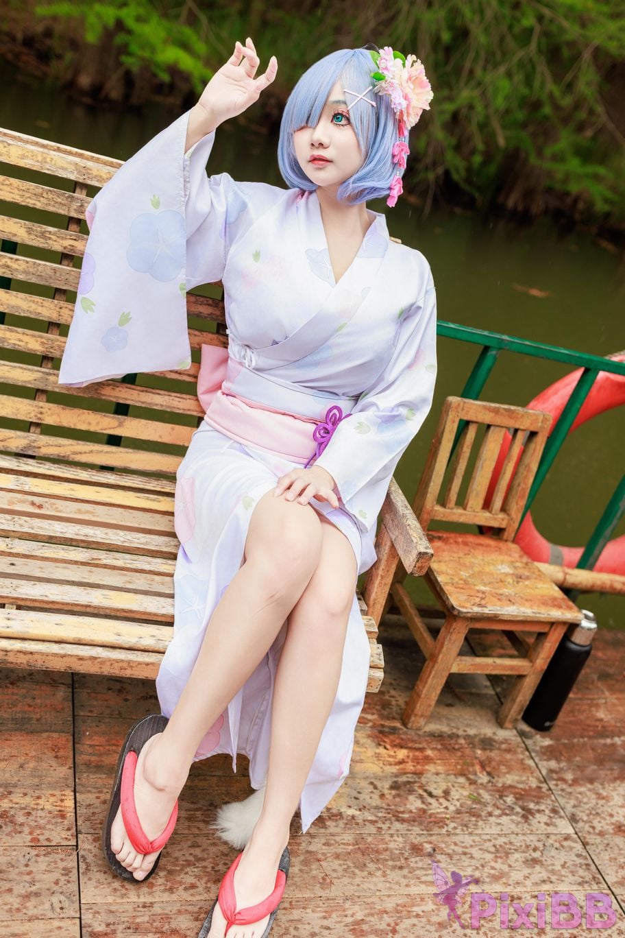 Cosplayer A Xuexue Rem Kimono PixiBB.COM 005