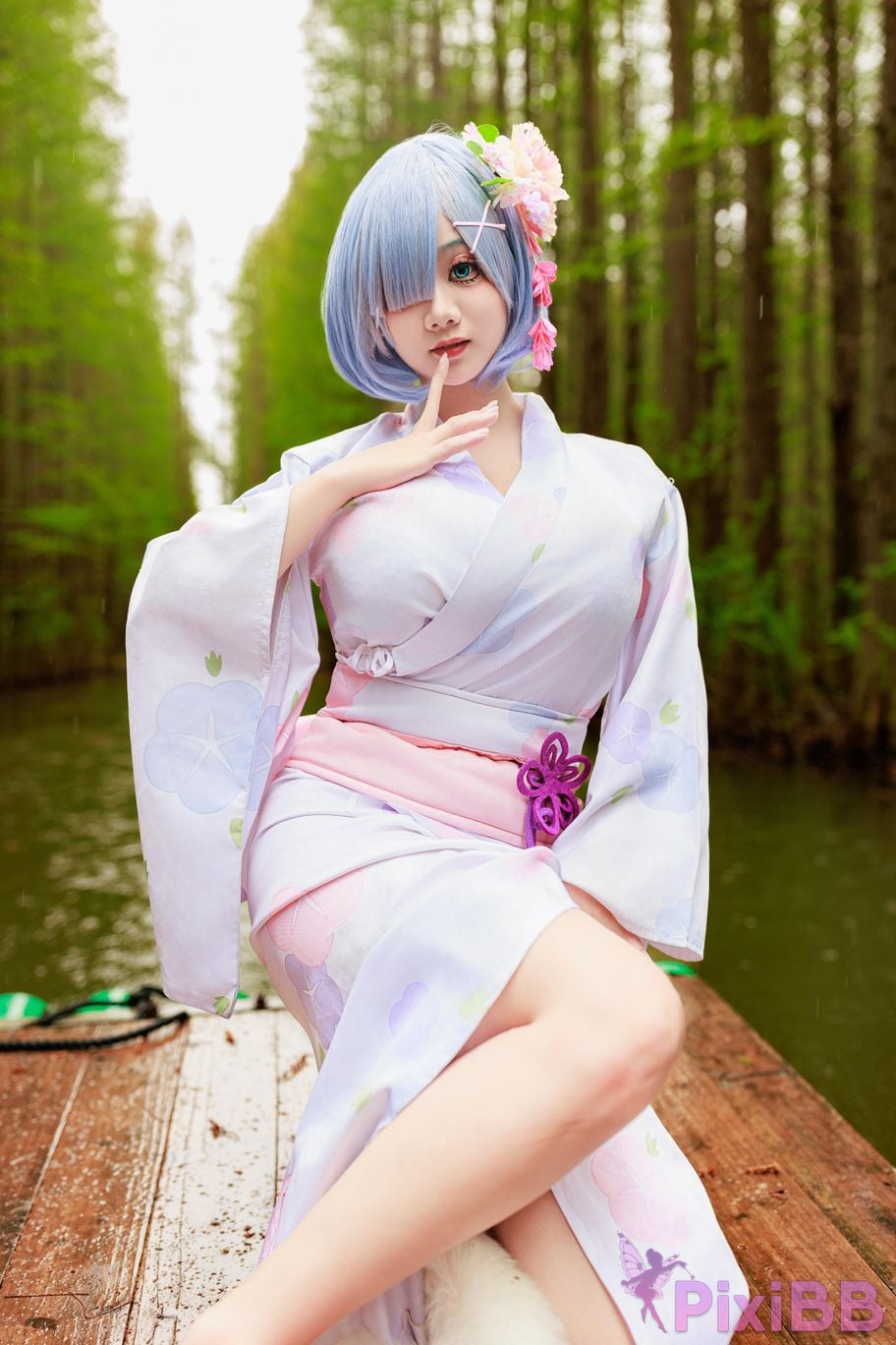 Cosplayer A Xuexue Rem Kimono PixiBB.COM 014