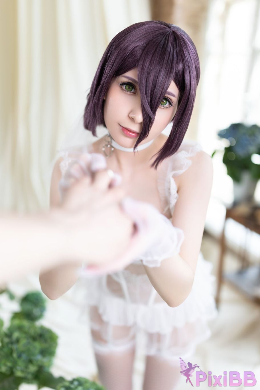 Cosplayer OwlLit chainsaw man Lesse wedding dress PixiBB.COM 004