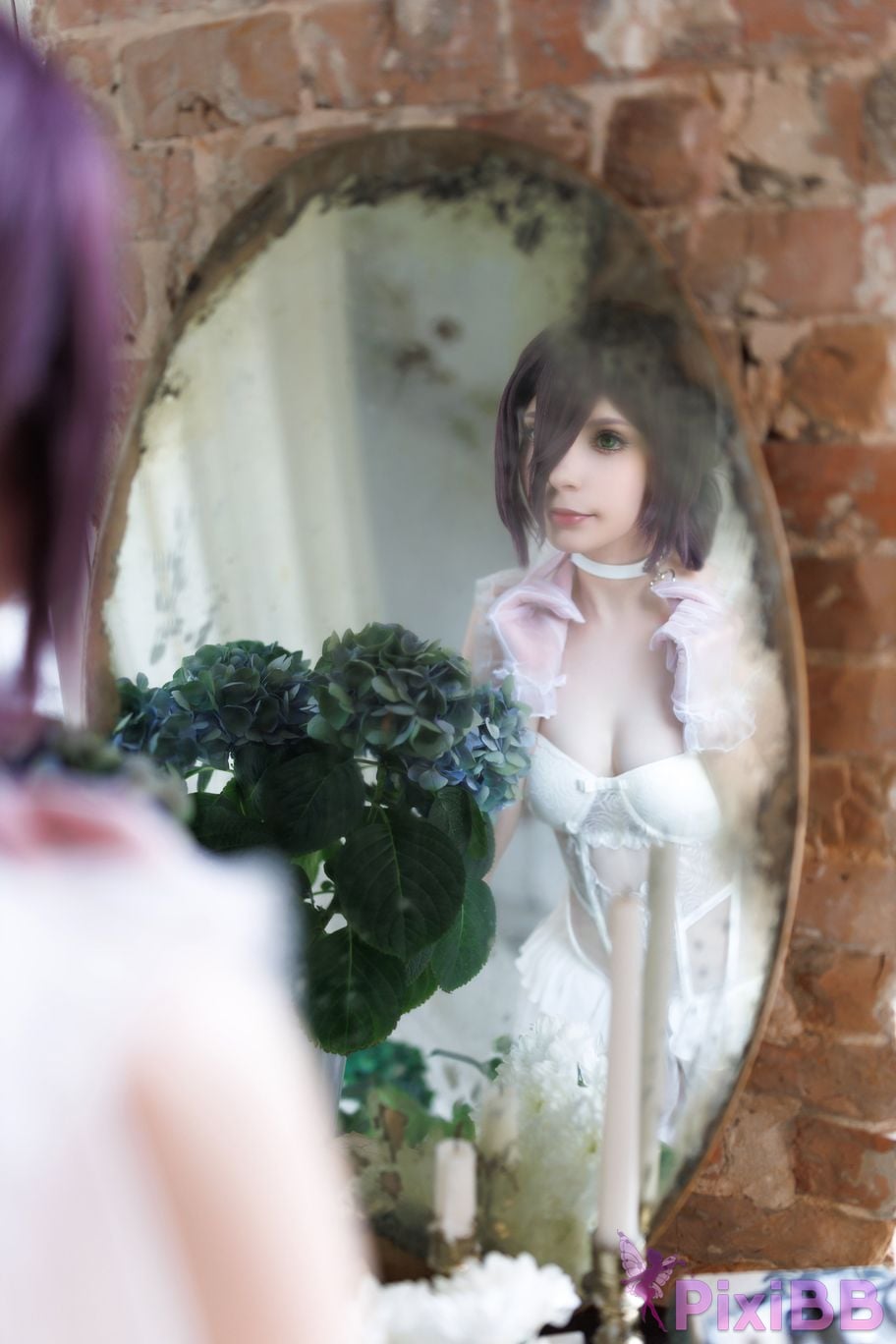 Cosplayer OwlLit chainsaw man Lesse wedding dress PixiBB.COM 021