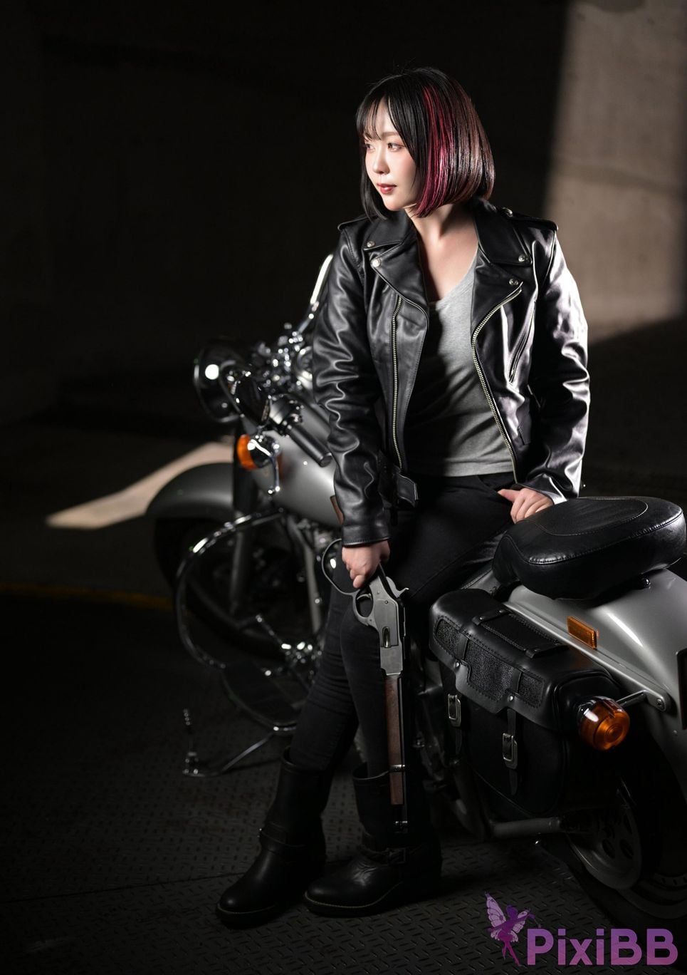 Japanese Idol Yuki Yomichi night snow Arms Magazine Digital Photo Collection BOOK in GUN ACTION PixiBB.COM 044