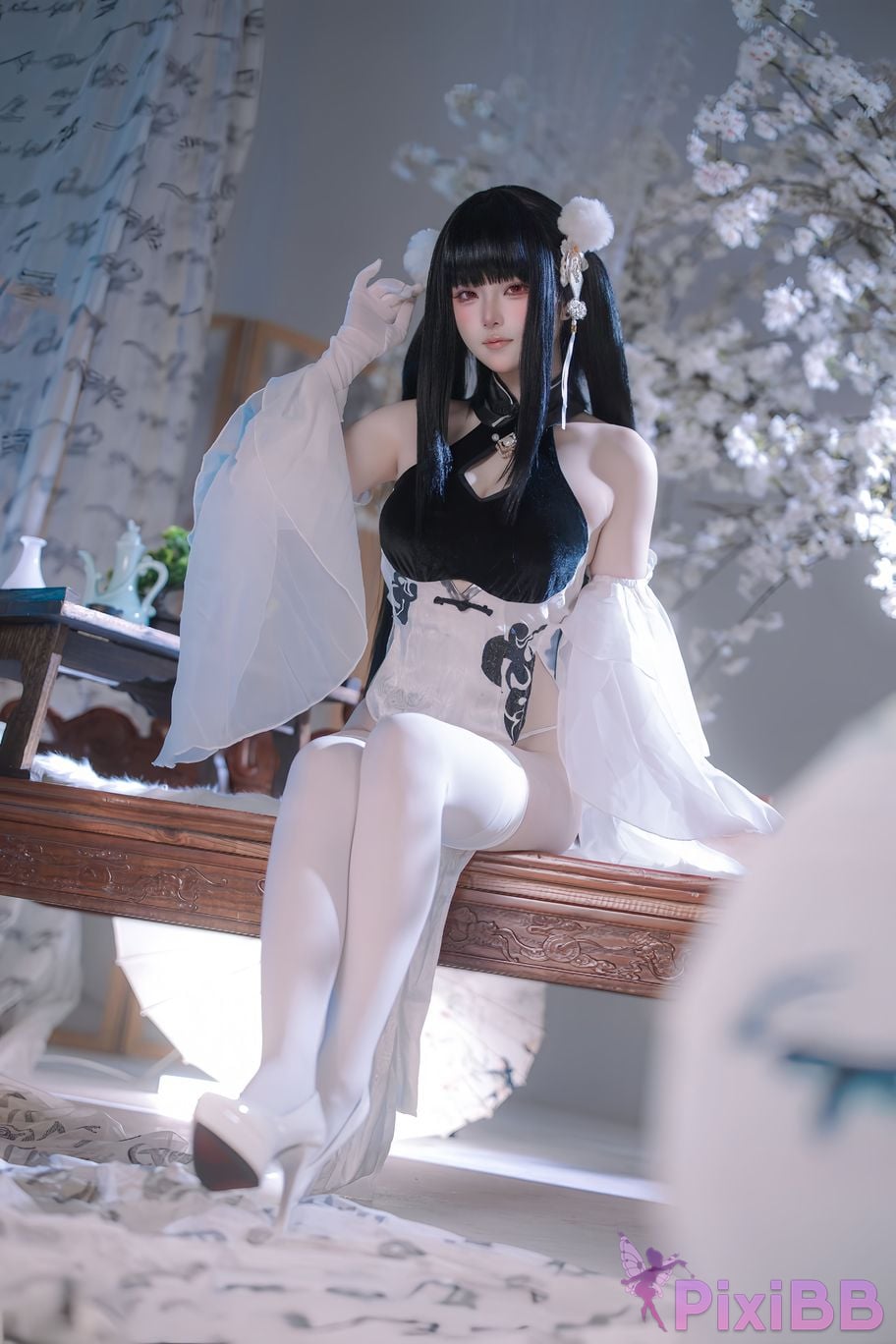Cosplayer Island fish azur lane Strasser Gorgeous books and beautiful jade PixiBB.COM 004