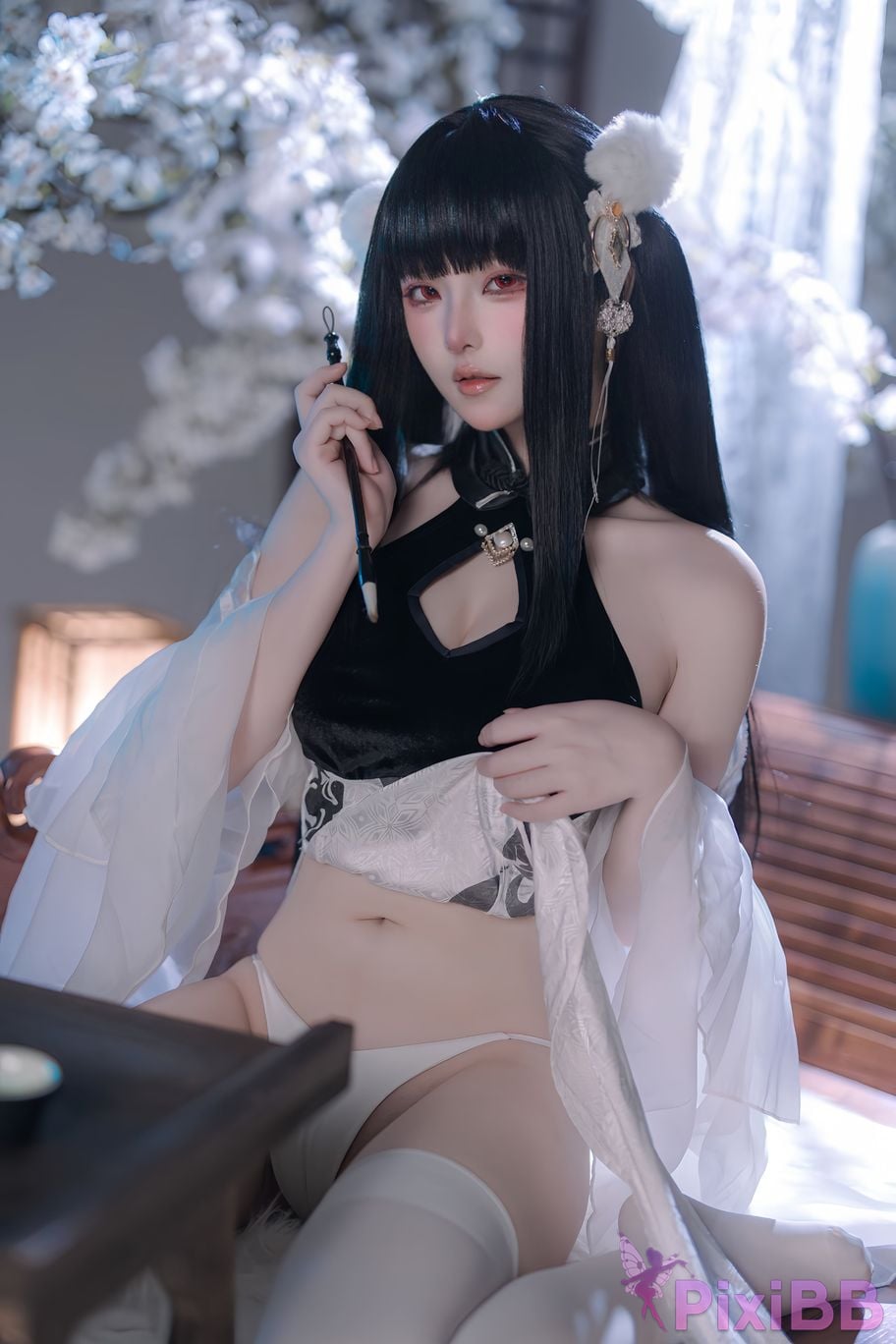 Cosplayer Island fish azur lane Strasser Gorgeous books and beautiful jade PixiBB.COM 034