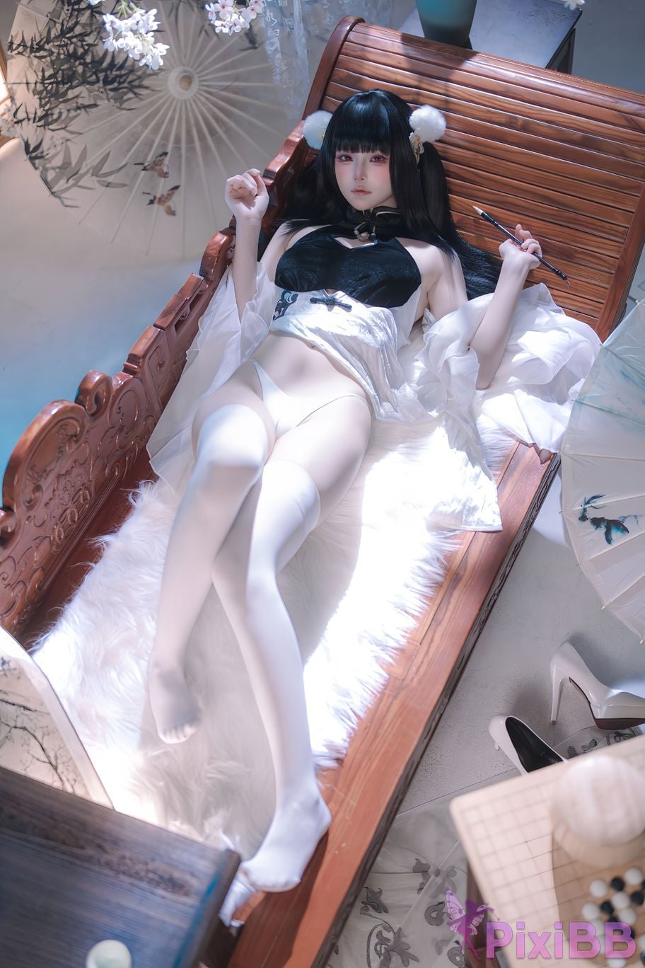 Cosplayer Island fish azur lane Strasser Gorgeous books and beautiful jade PixiBB.COM 038