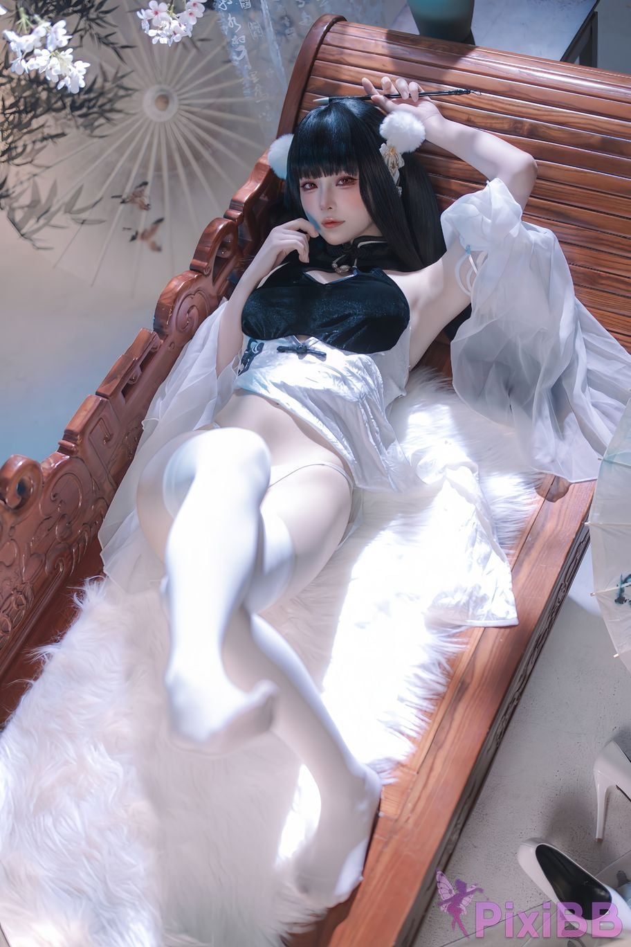 Cosplayer Island fish azur lane Strasser Gorgeous books and beautiful jade PixiBB.COM 039
