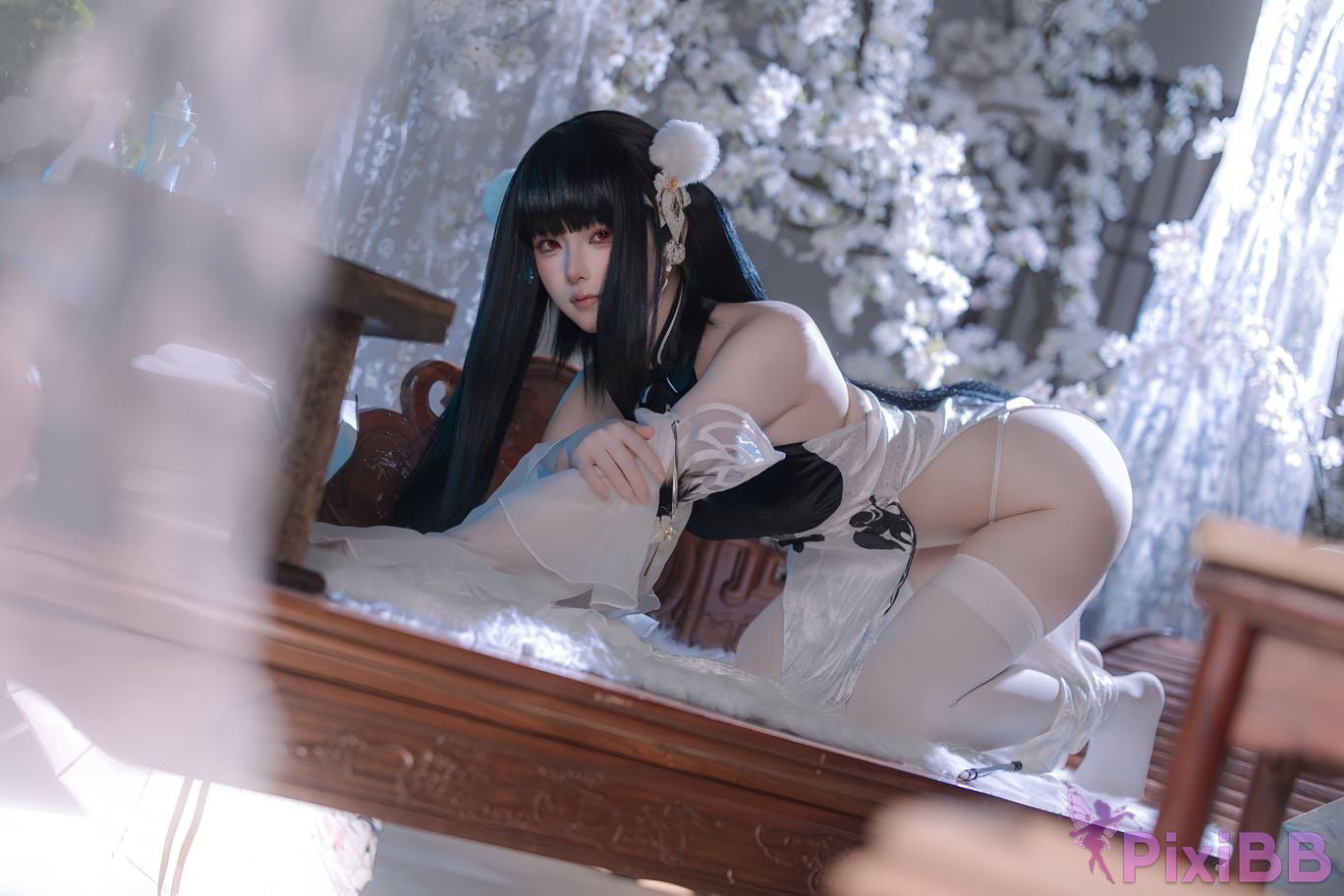 Cosplayer Island fish azur lane Strasser Gorgeous books and beautiful jade PixiBB.COM 042