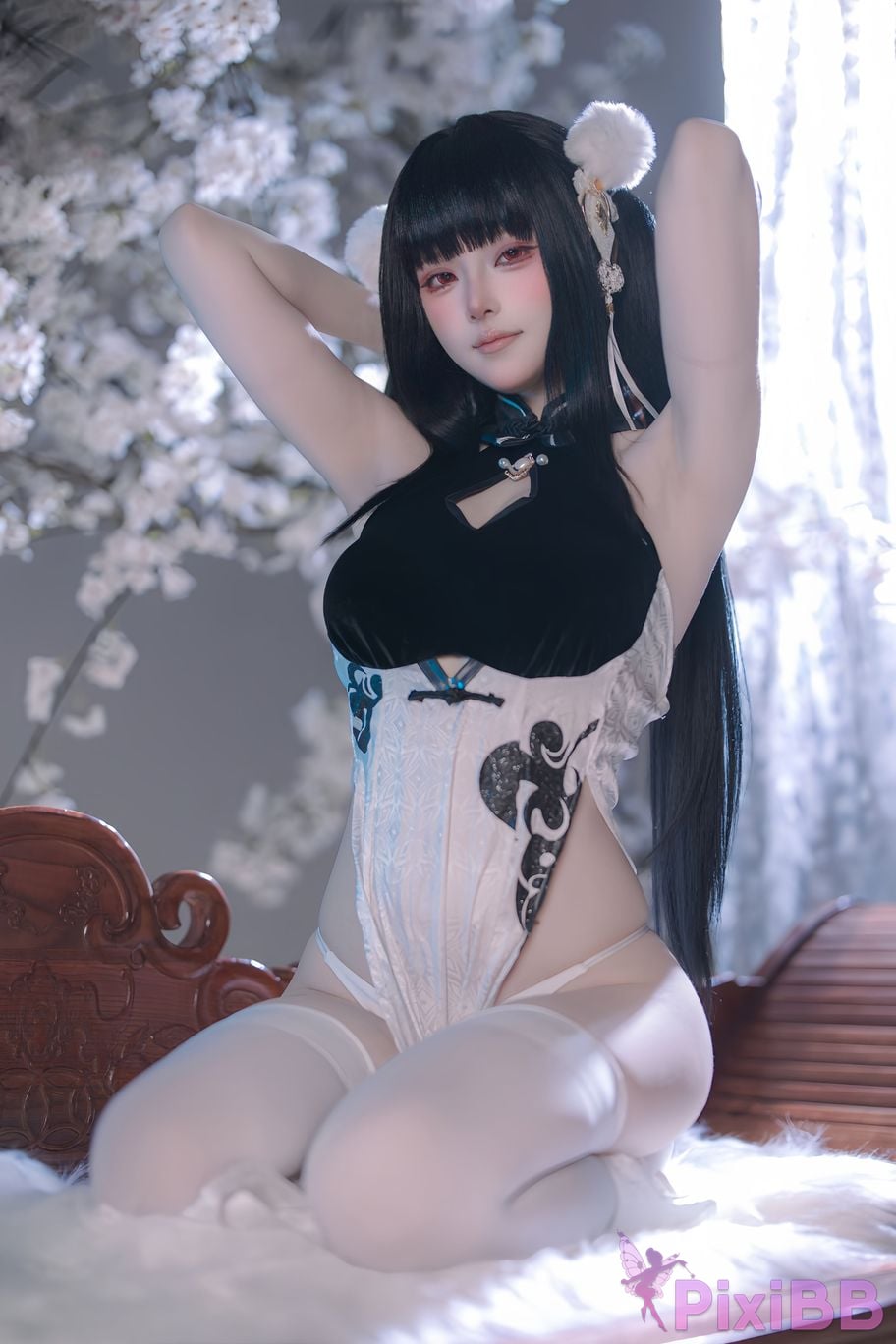 Cosplayer Island fish azur lane Strasser Gorgeous books and beautiful jade PixiBB.COM 045