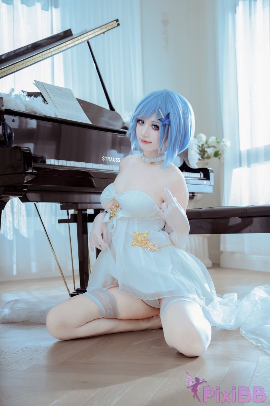 Cosplayer ten sad little wood azur lane Chapayev PixiBB.COM 006