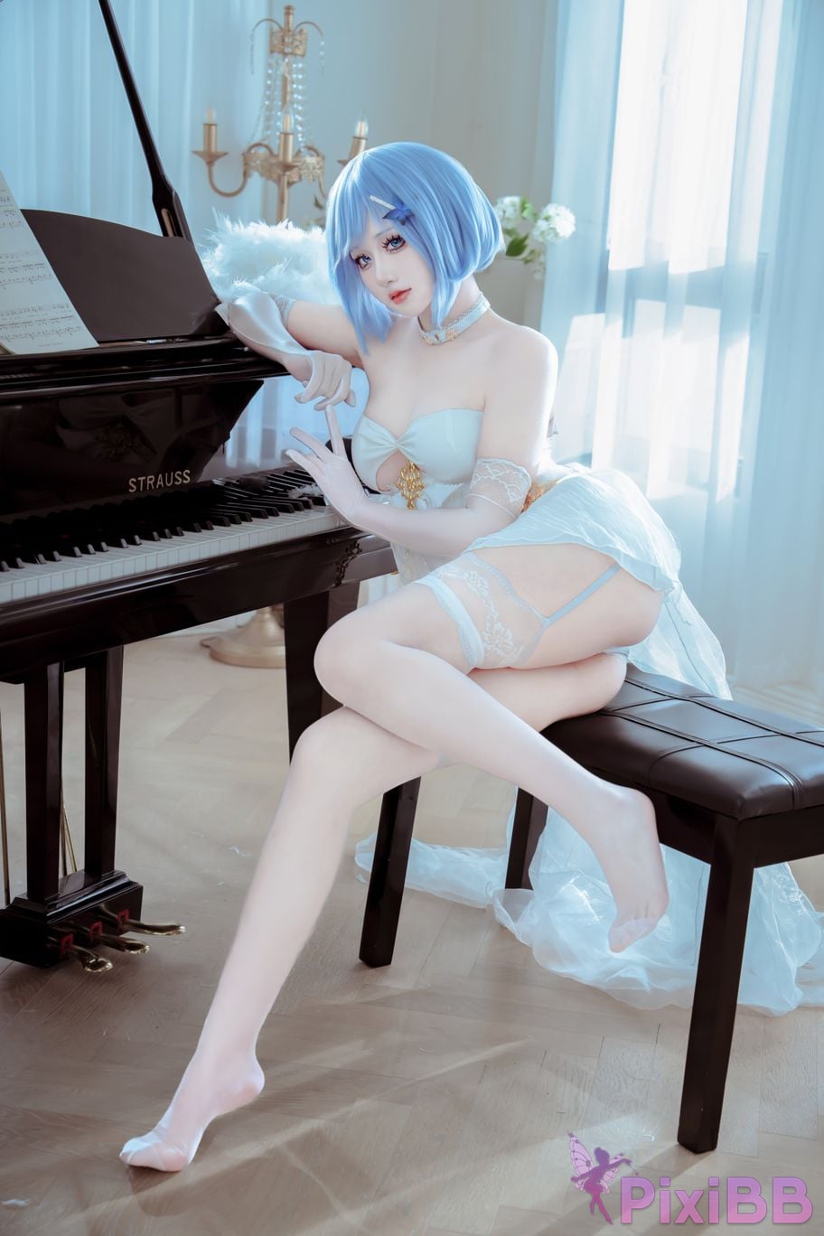 Cosplayer ten sad little wood azur lane Chapayev PixiBB.COM 015