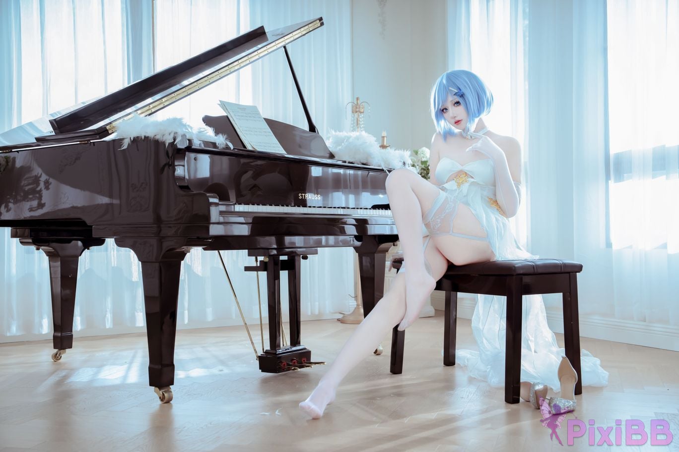 Cosplayer ten sad little wood azur lane Chapayev PixiBB.COM 020