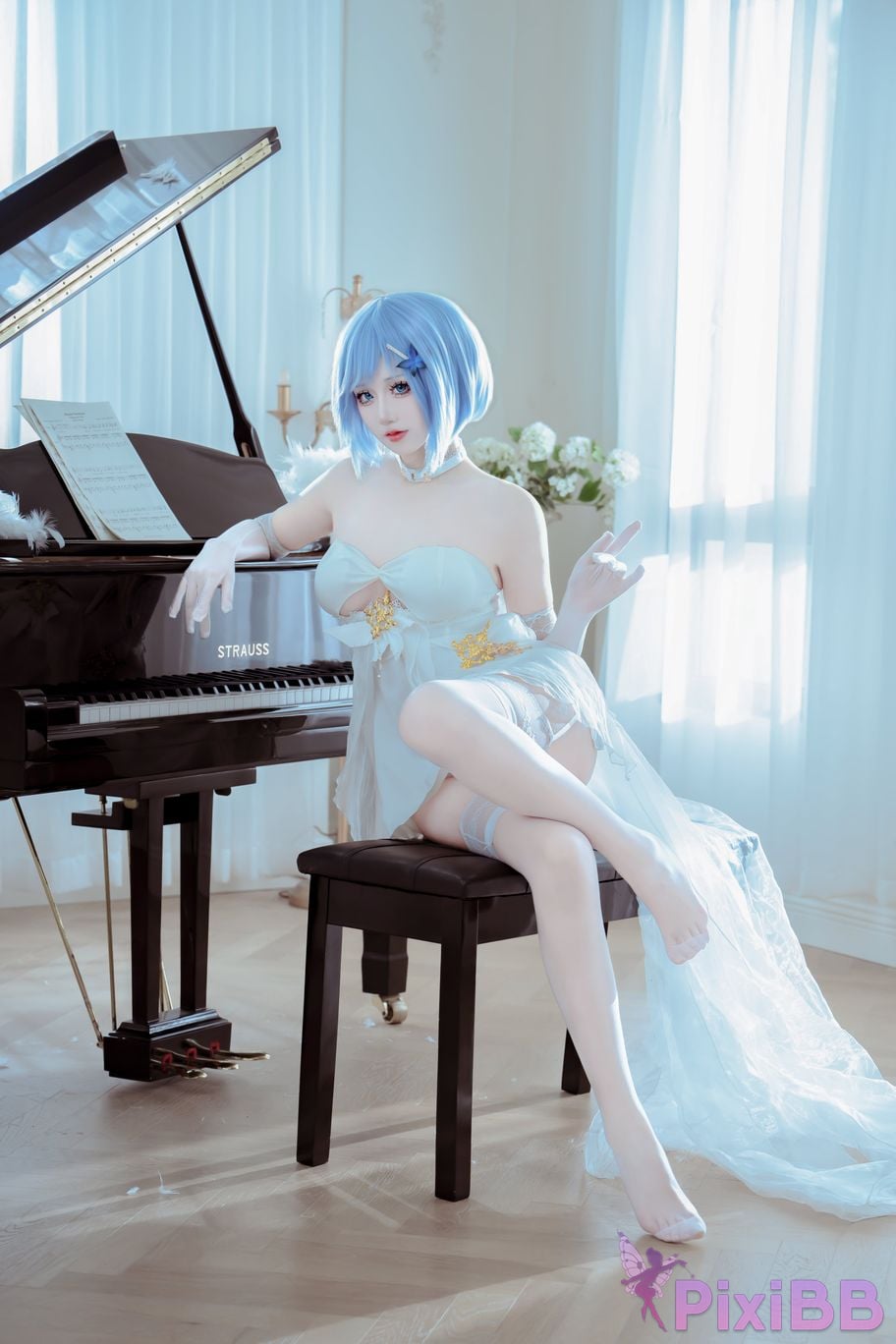 Cosplayer ten sad little wood azur lane Chapayev PixiBB.COM 023