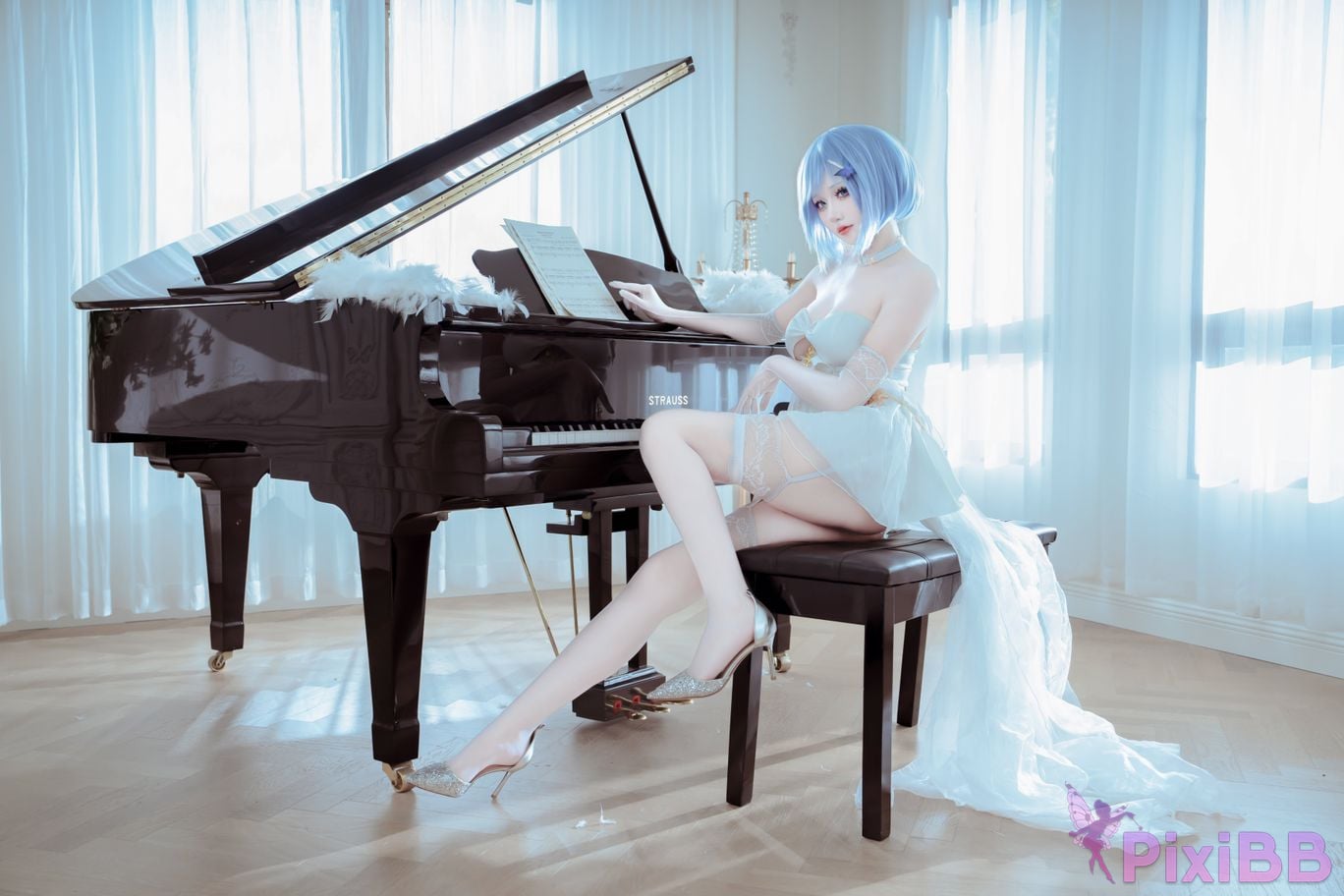 Cosplayer ten sad little wood azur lane Chapayev PixiBB.COM 027