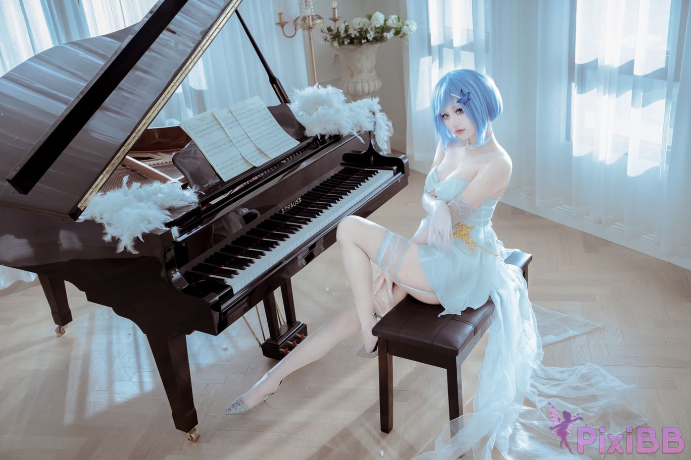 Cosplayer ten sad little wood azur lane Chapayev PixiBB.COM 029