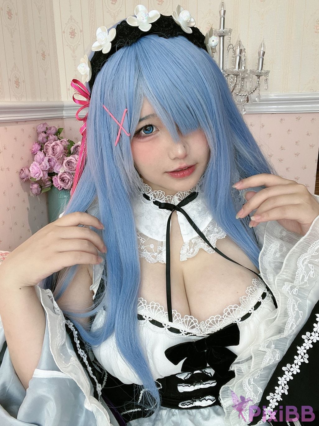 Cosplayer Ah Ban is very happy today Rem maid PixiBB.COM 019