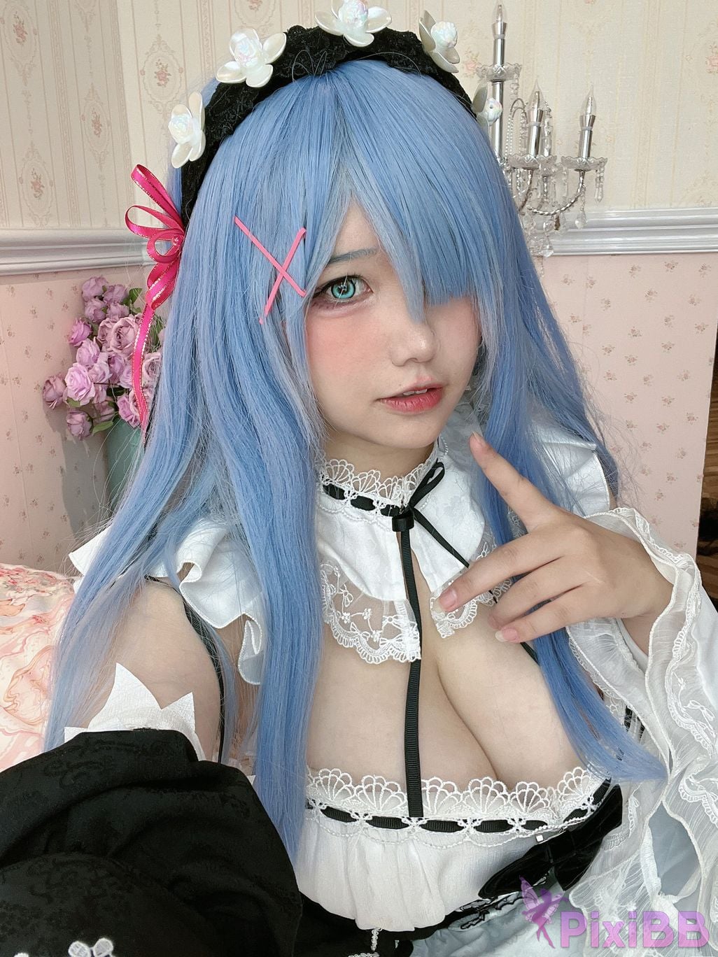 Cosplayer Ah Ban is very happy today Rem maid PixiBB.COM 022