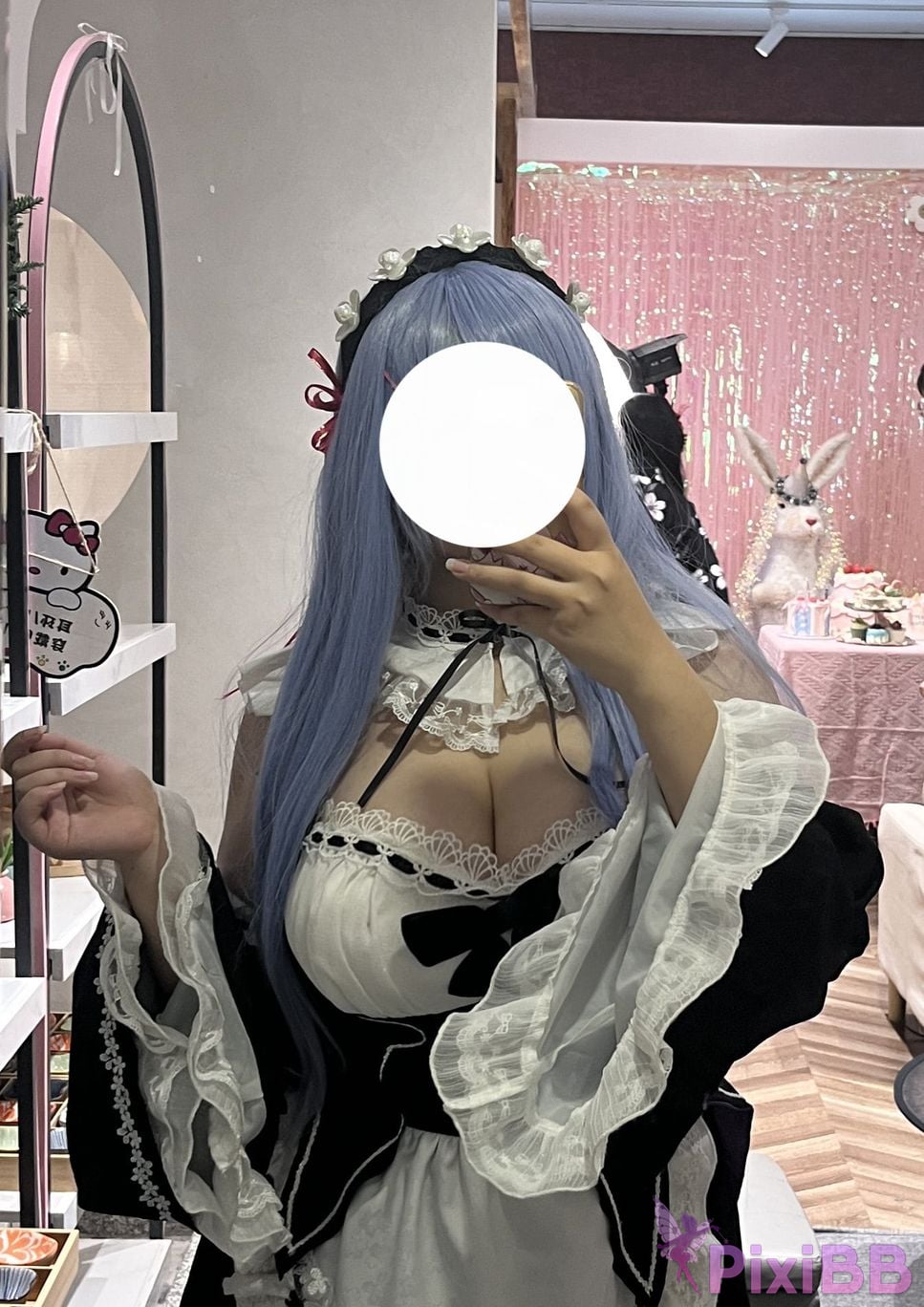 Cosplayer Ah Ban is very happy today Rem maid PixiBB.COM 030