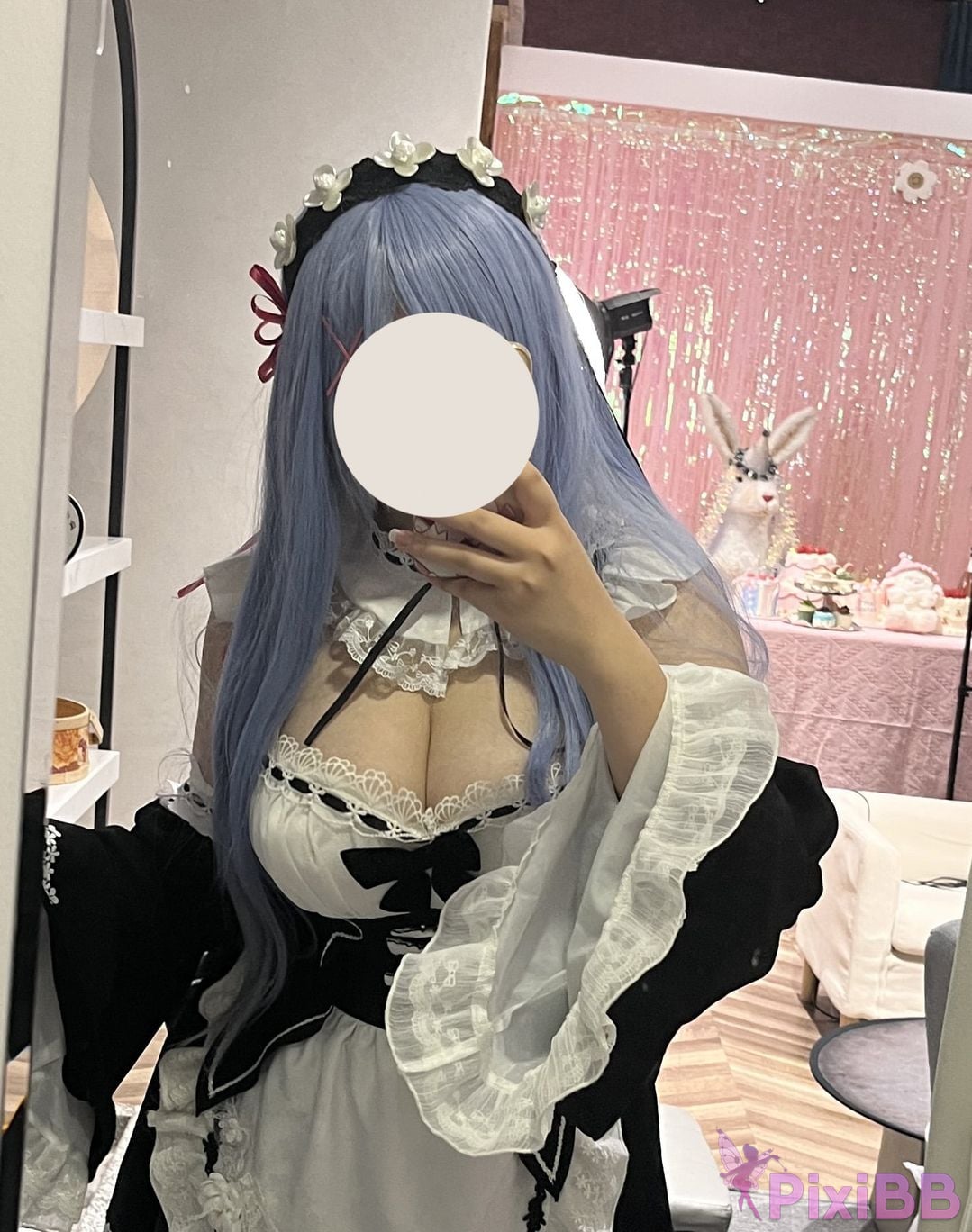 Cosplayer Ah Ban is very happy today Rem maid PixiBB.COM 031