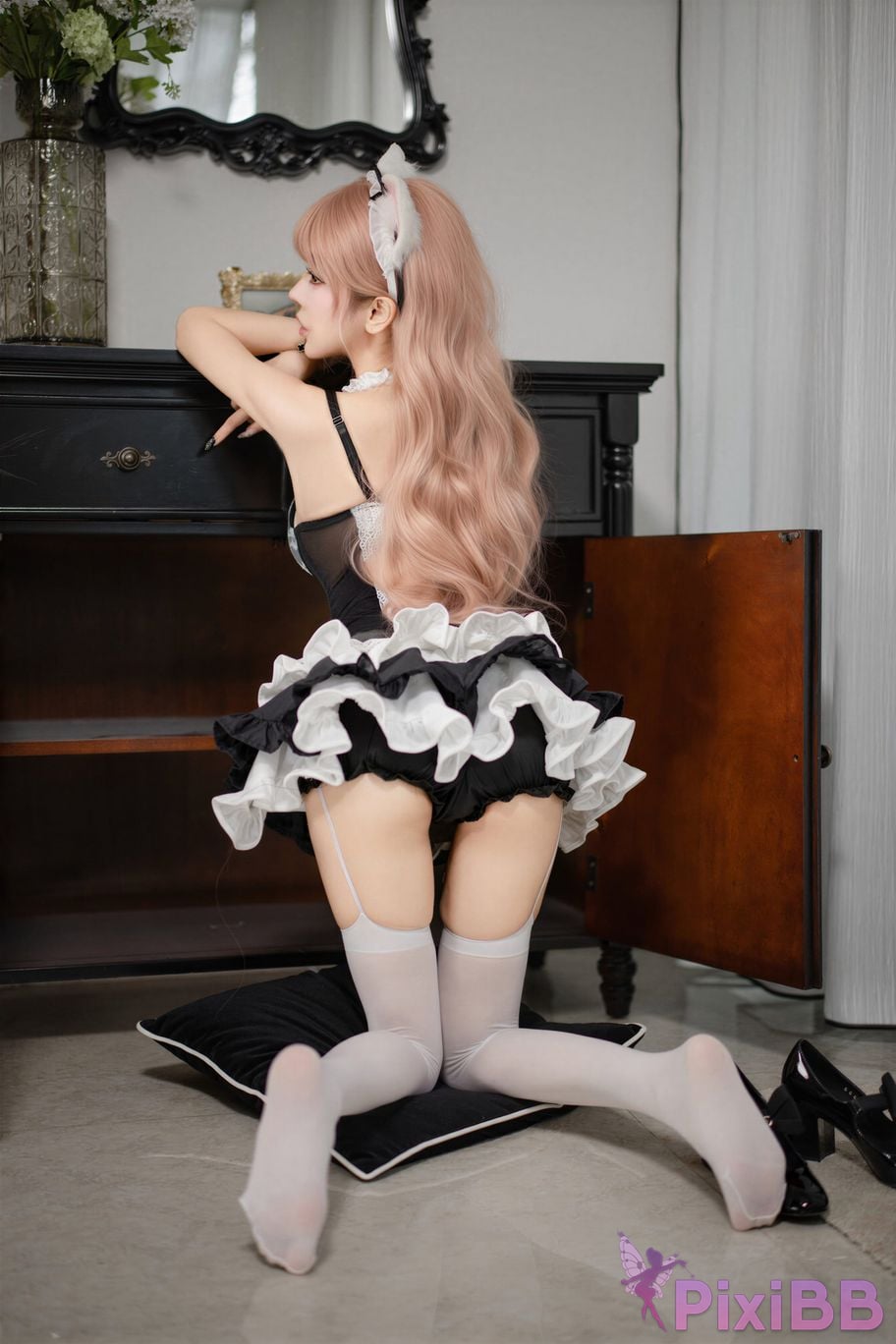 Cosplayer Expired rice noodles kitten maid PixiBB.COM 025