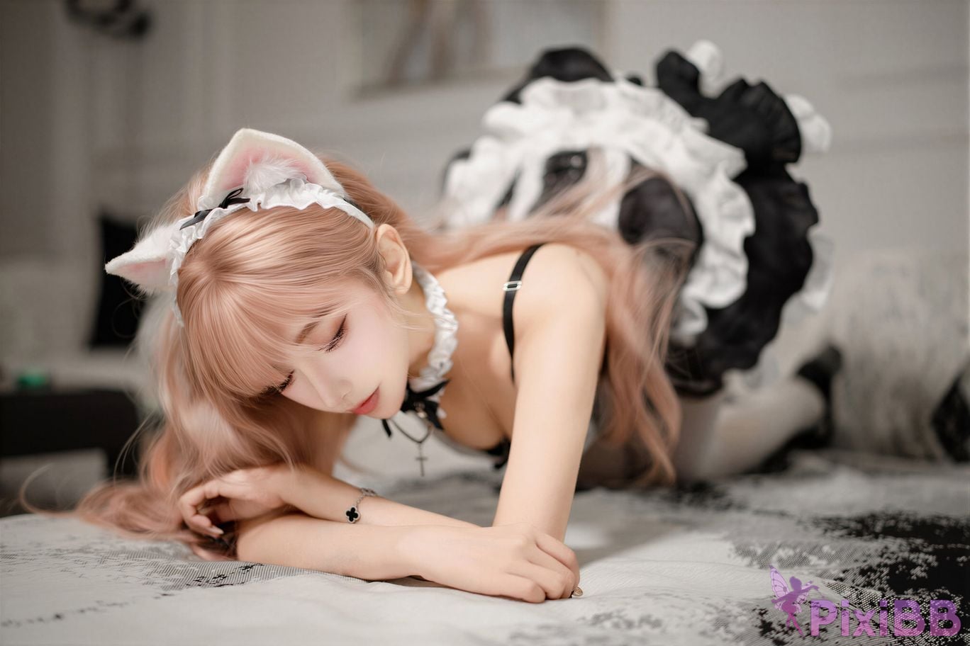 Cosplayer Expired rice noodles kitten maid PixiBB.COM 041