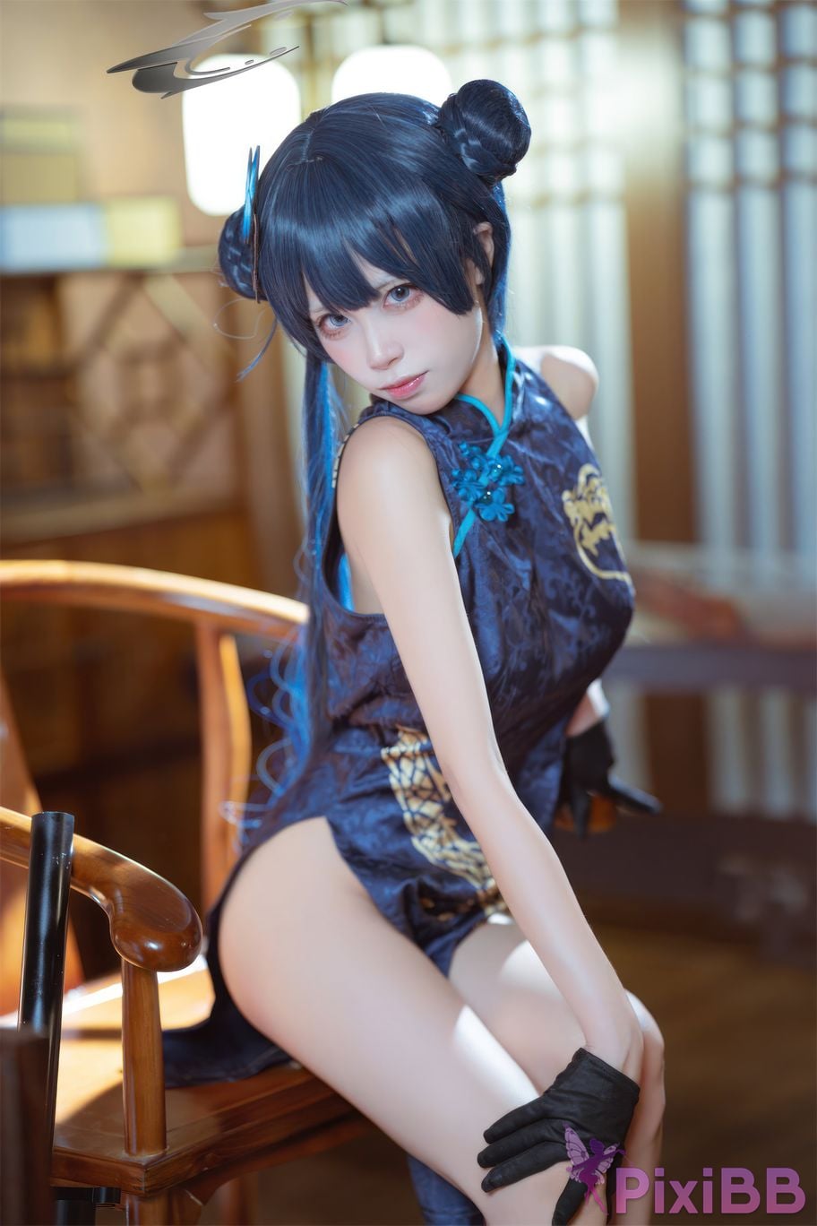 Cosplay Three None Type Blue Archives Longhua Feisaki Cheongsam PixiBB.COM 005