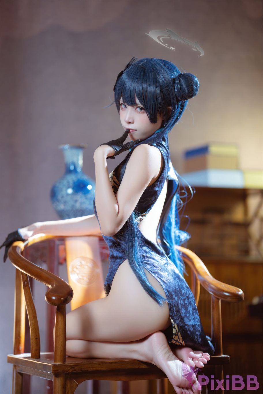 Cosplay Three None Type Blue Archives Longhua Feisaki Cheongsam PixiBB.COM 011