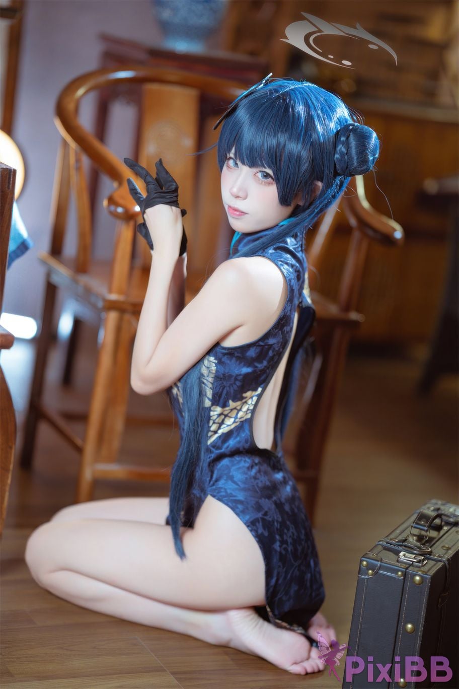 Cosplay Three None Type Blue Archives Longhua Feisaki Cheongsam PixiBB.COM 021